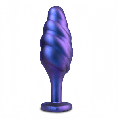 The Blush Apollo Spiral Anal Beads Earl Blue model is shown. Made of platinum-cured silicone with an Ultrasilk® coating for a smooth, satin-like finish.