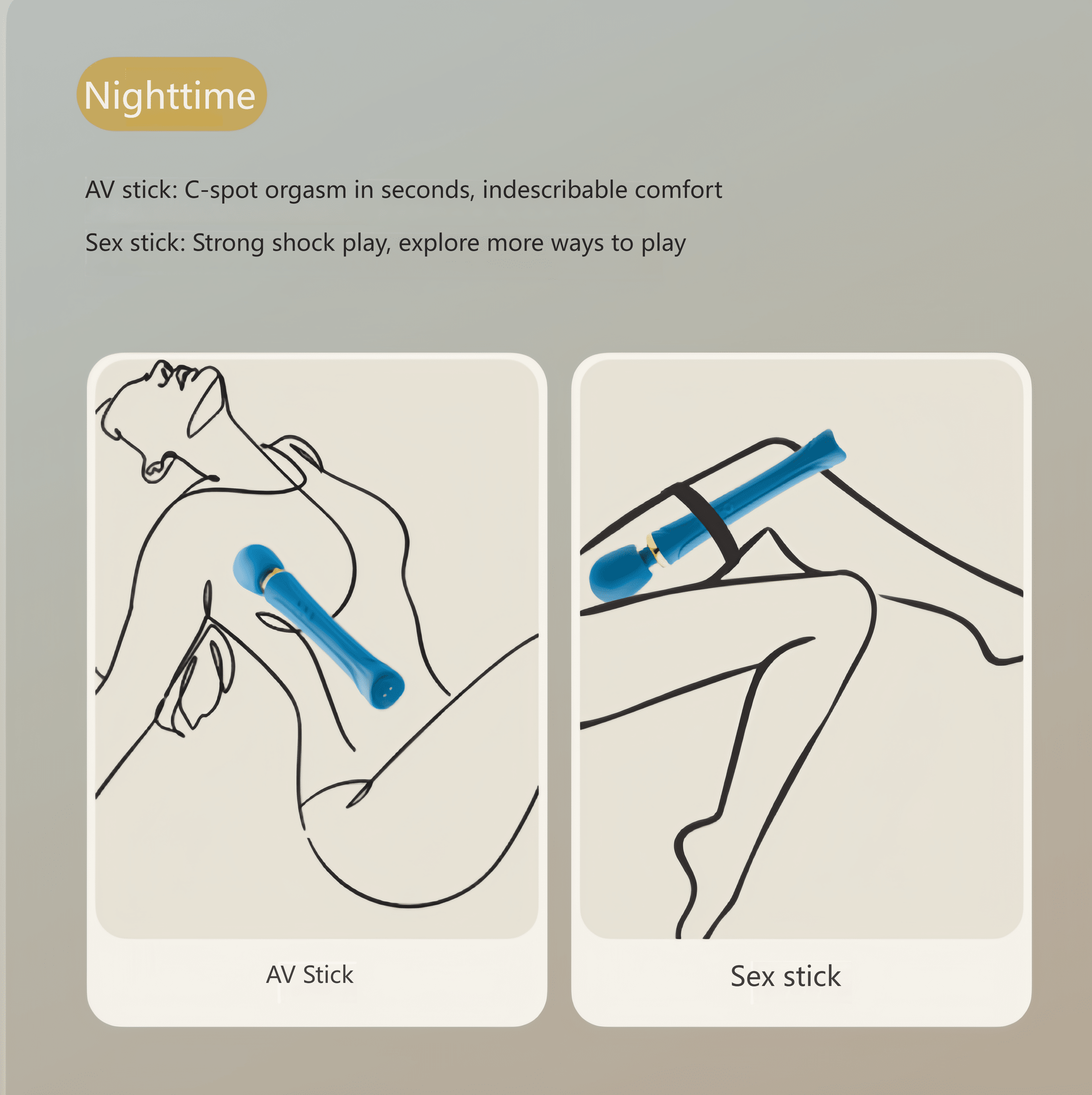 Nighttime pleasure mode: Instant orgasm at the C-spot and intense vibration play experience.