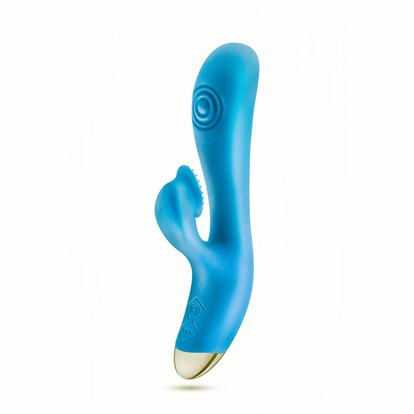 A look at the blue Magic Finger Knight, featuring a soft, delicate brush head for massaging the C-spot, offering both internal and external stimulation for deeper exploration.