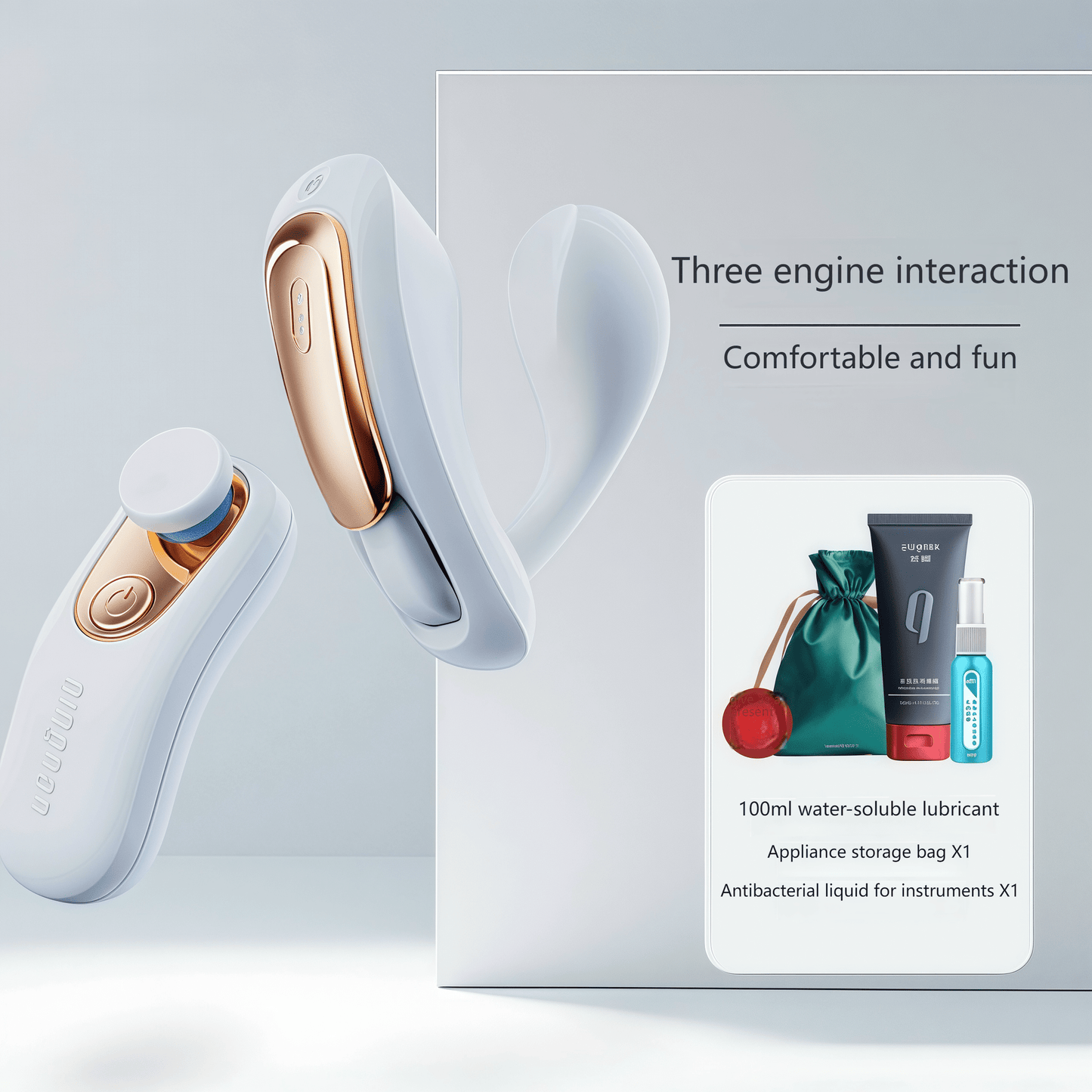 Qingnan No6 dual-zone stimulation massager synchronizes internal high-frequency vibration and external pulse sucking to bring superimposed pleasure inside and outside