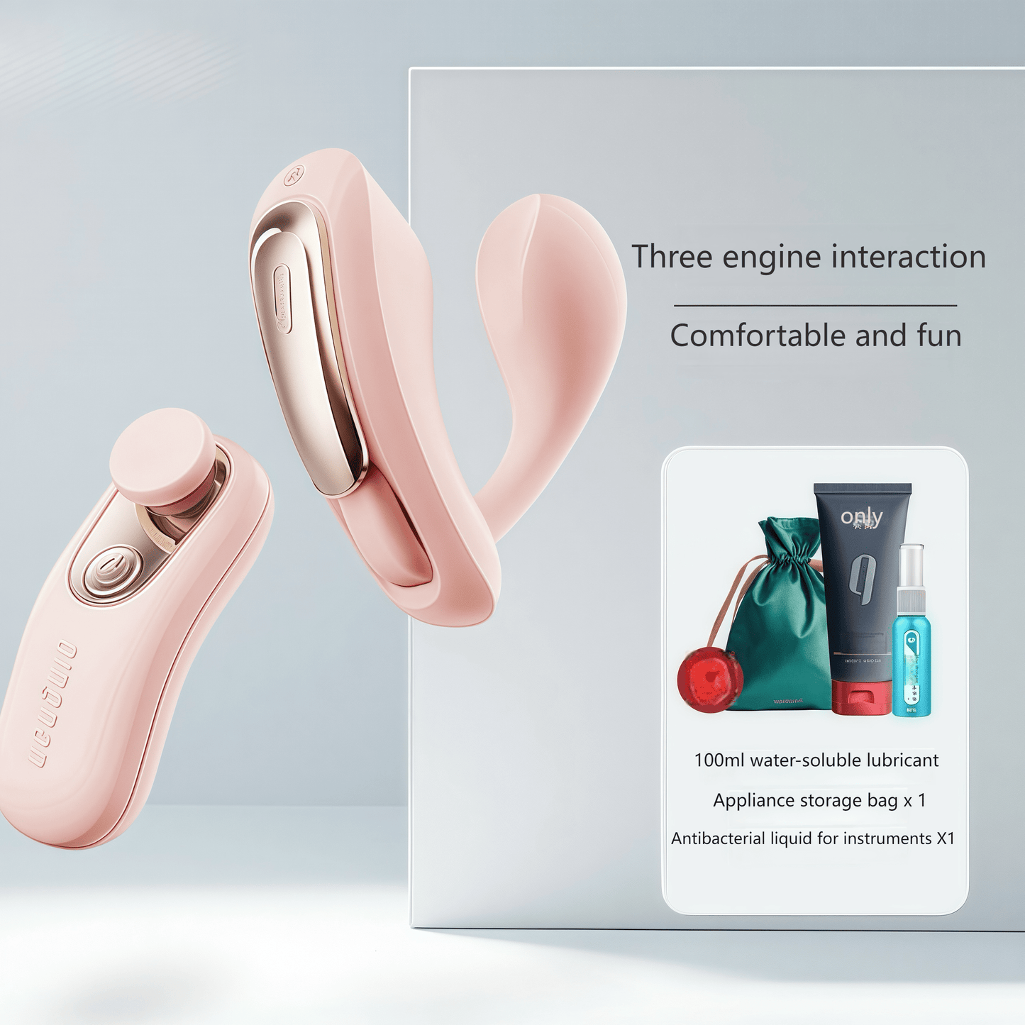 Qingnan No6 dual-zone stimulation massager synchronizes internal high-frequency vibration and external pulse sucking to bring superimposed pleasure inside and outside