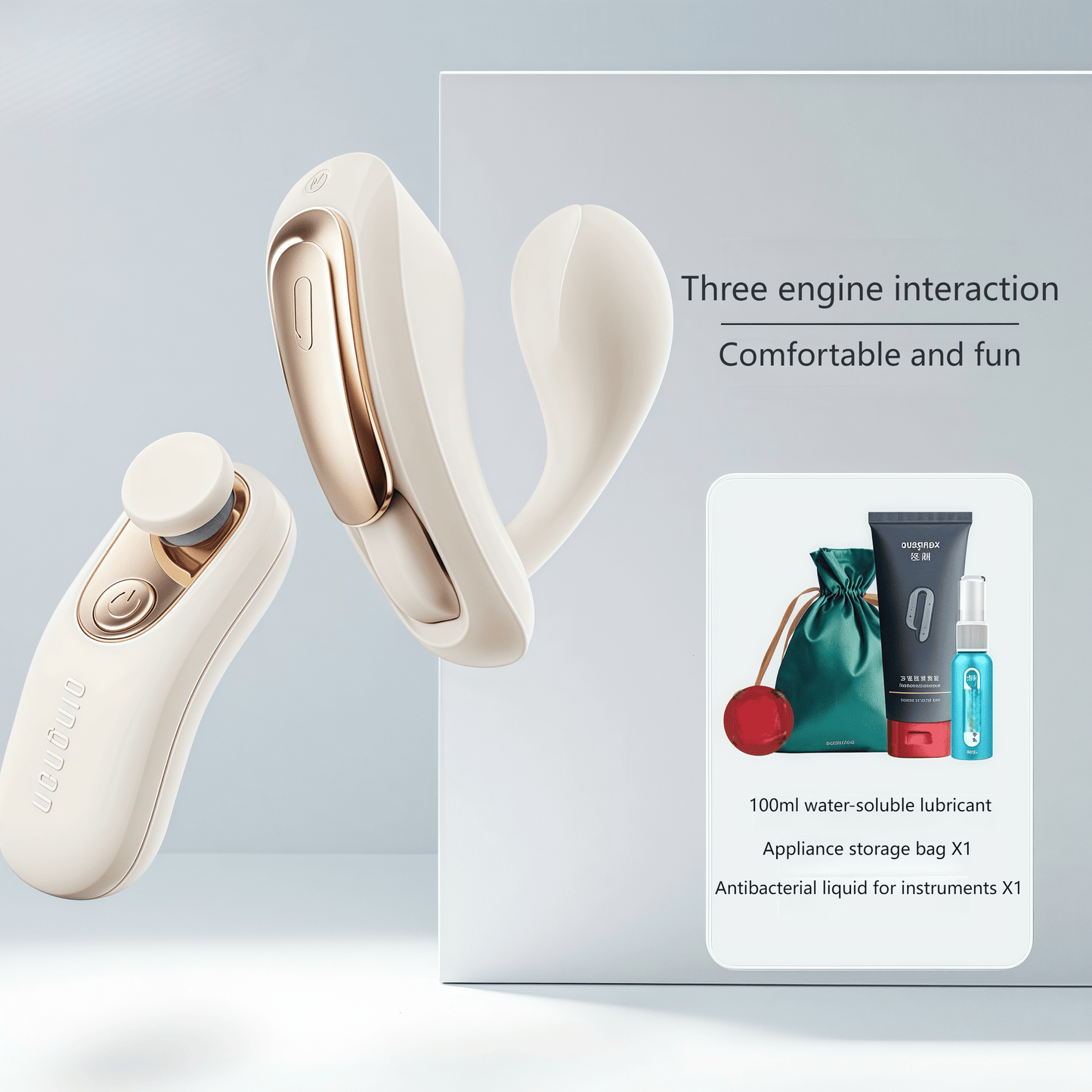 Qingnan No6 dual-zone stimulation massager synchronizes internal high-frequency vibration and external pulse sucking to bring superimposed pleasure inside and outside