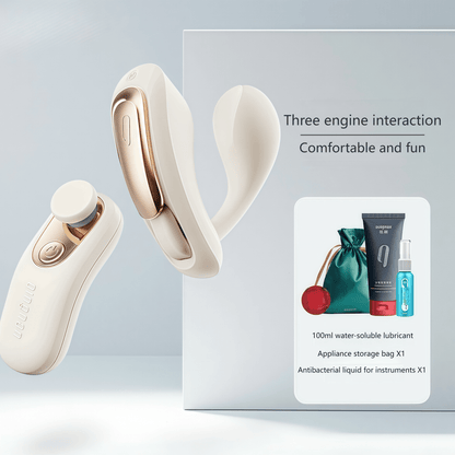 Qingnan No6 dual-zone stimulation massager synchronizes internal high-frequency vibration and external pulse sucking to bring superimposed pleasure inside and outside