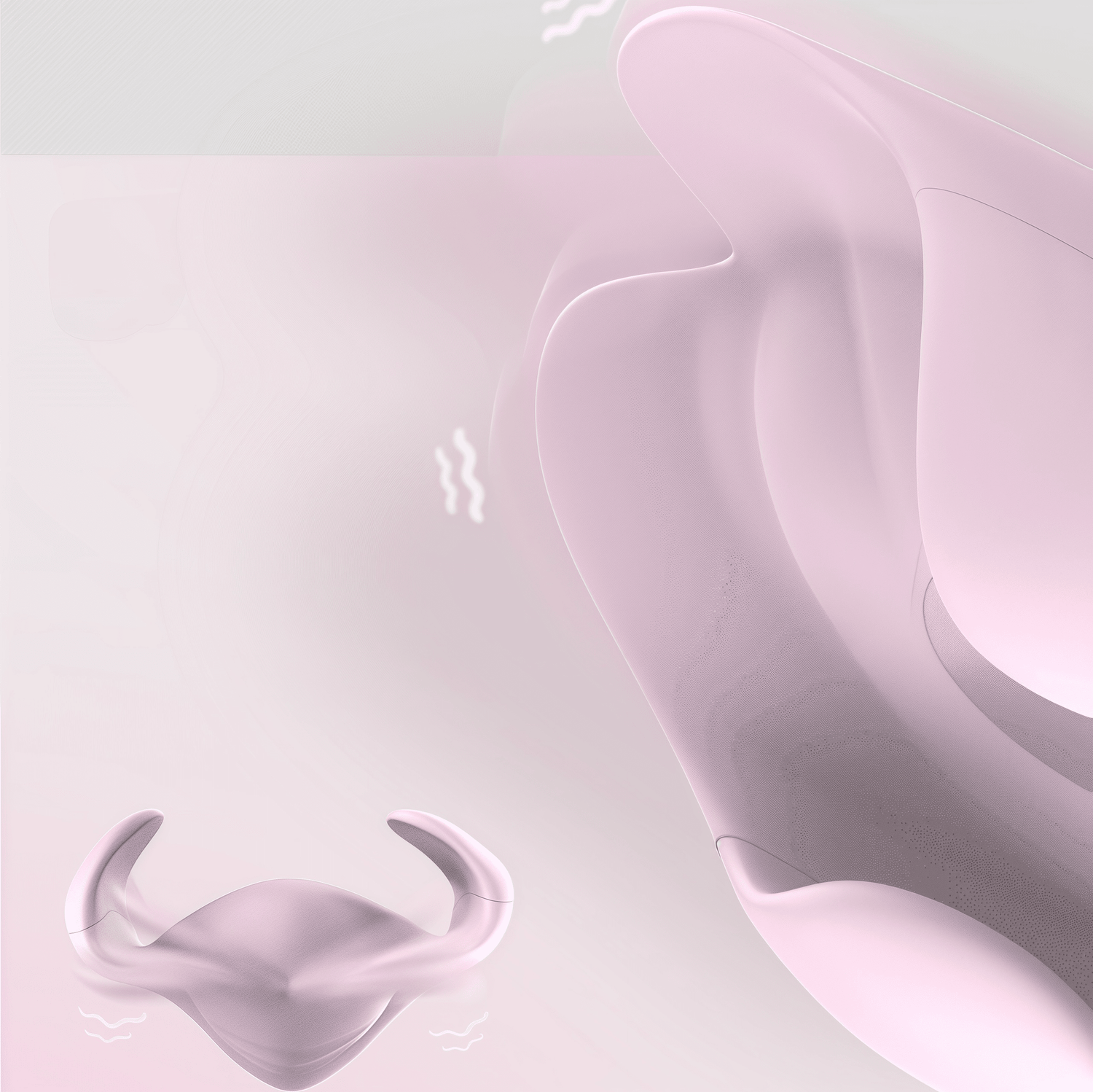 Demonstrating the heart-shaped wing structure. Its thin and flexible design precisely stimulates sensitive areas, with high-frequency vibrations that evoke a tingling sensation.