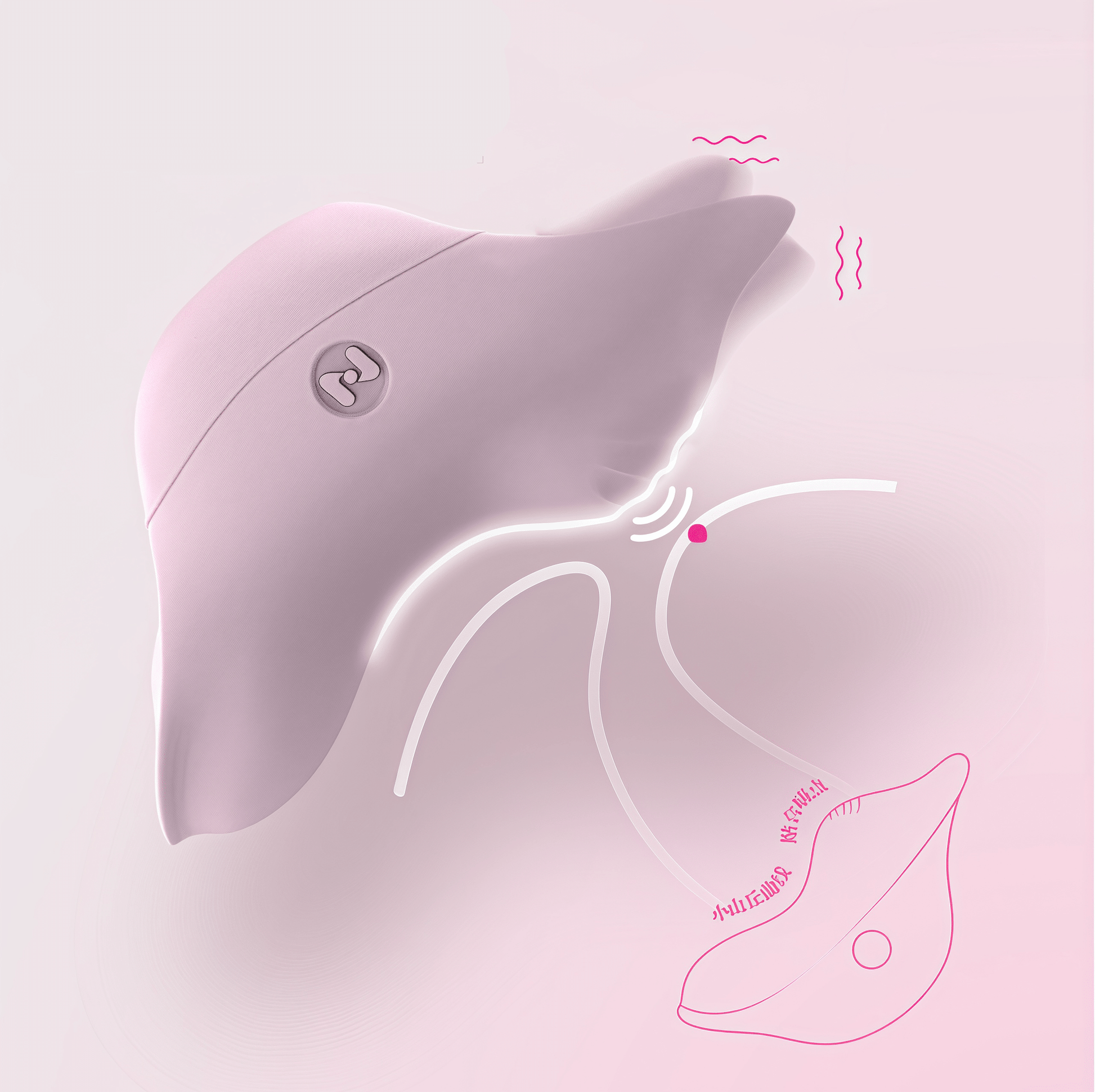 Hertz Girl 101Touch Palm Vibrator main product display. Made of silicone and ABS, it measures 95.3mm x 65mm x 47.5mm and weighs only 78g.