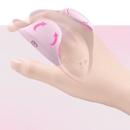 Close-up of the realistic palm design, featuring an embracing grip and a curved fit, simulating a large-area massage experience.