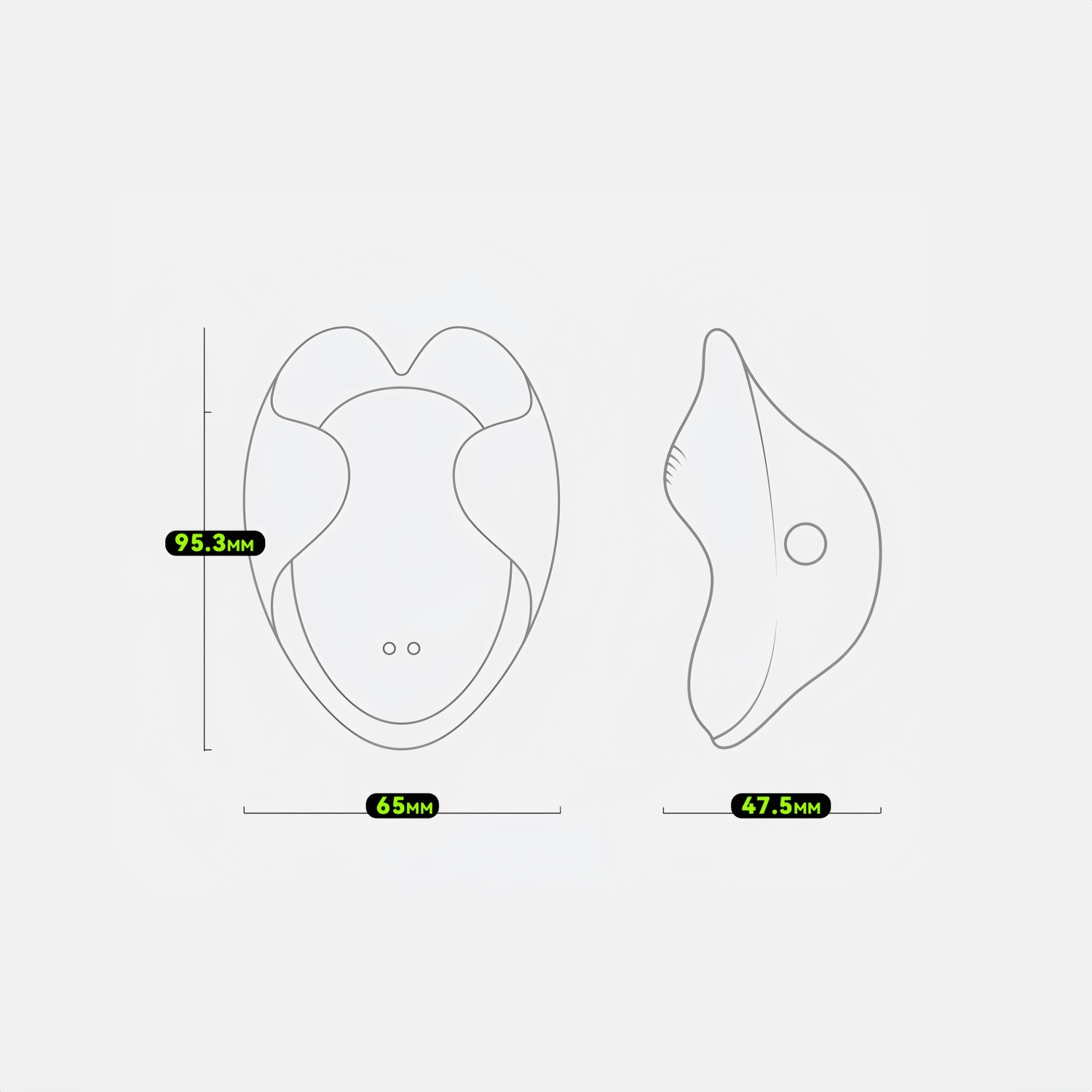 Hertz Girl 101Touch Palm Tide Egg, ergonomic design, 95.3mm×65mm×47.5mm palm size