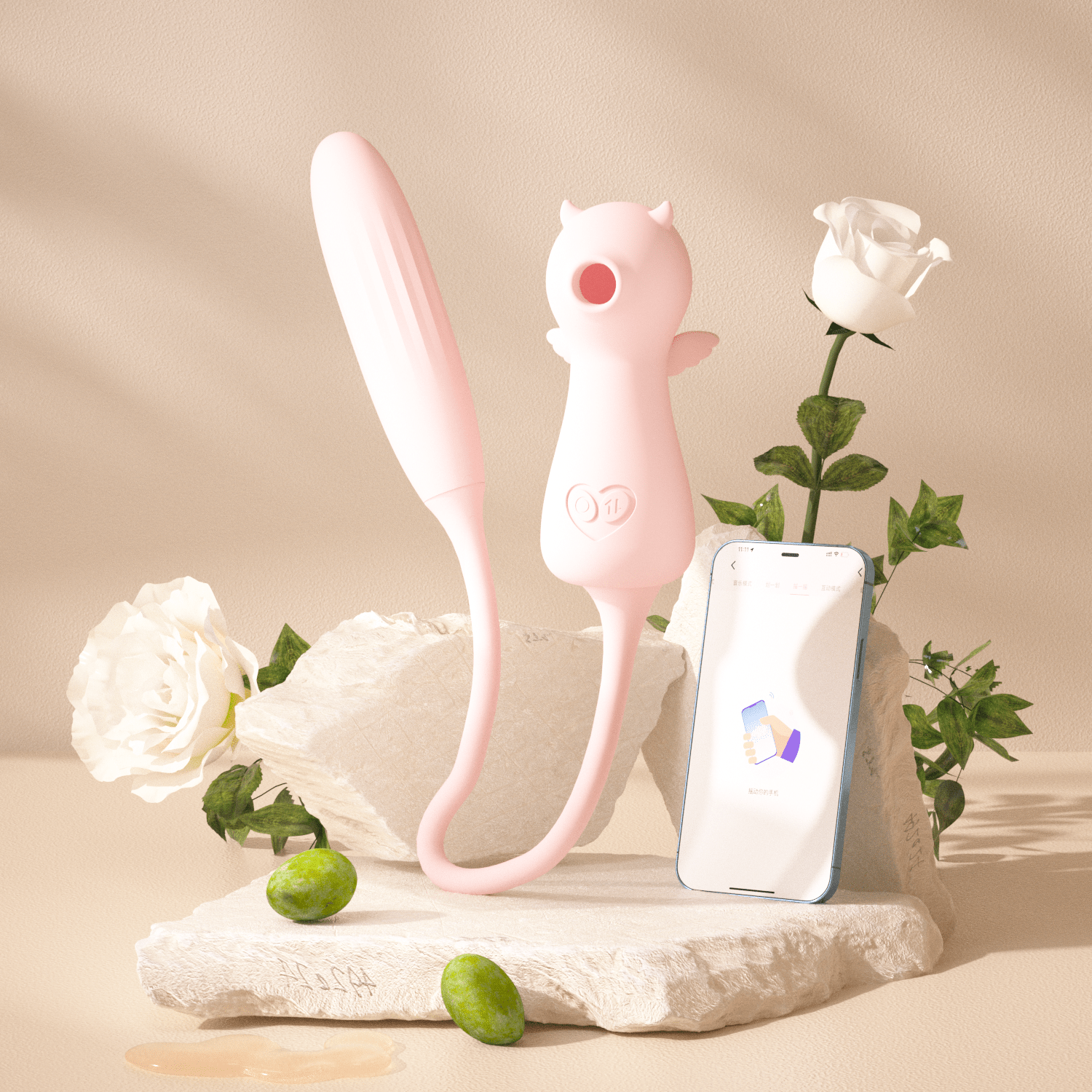 The peach pink Hixiao Magic Confession Bunny A-version features a sweet design and skin-friendly, soft food-grade silicone.
