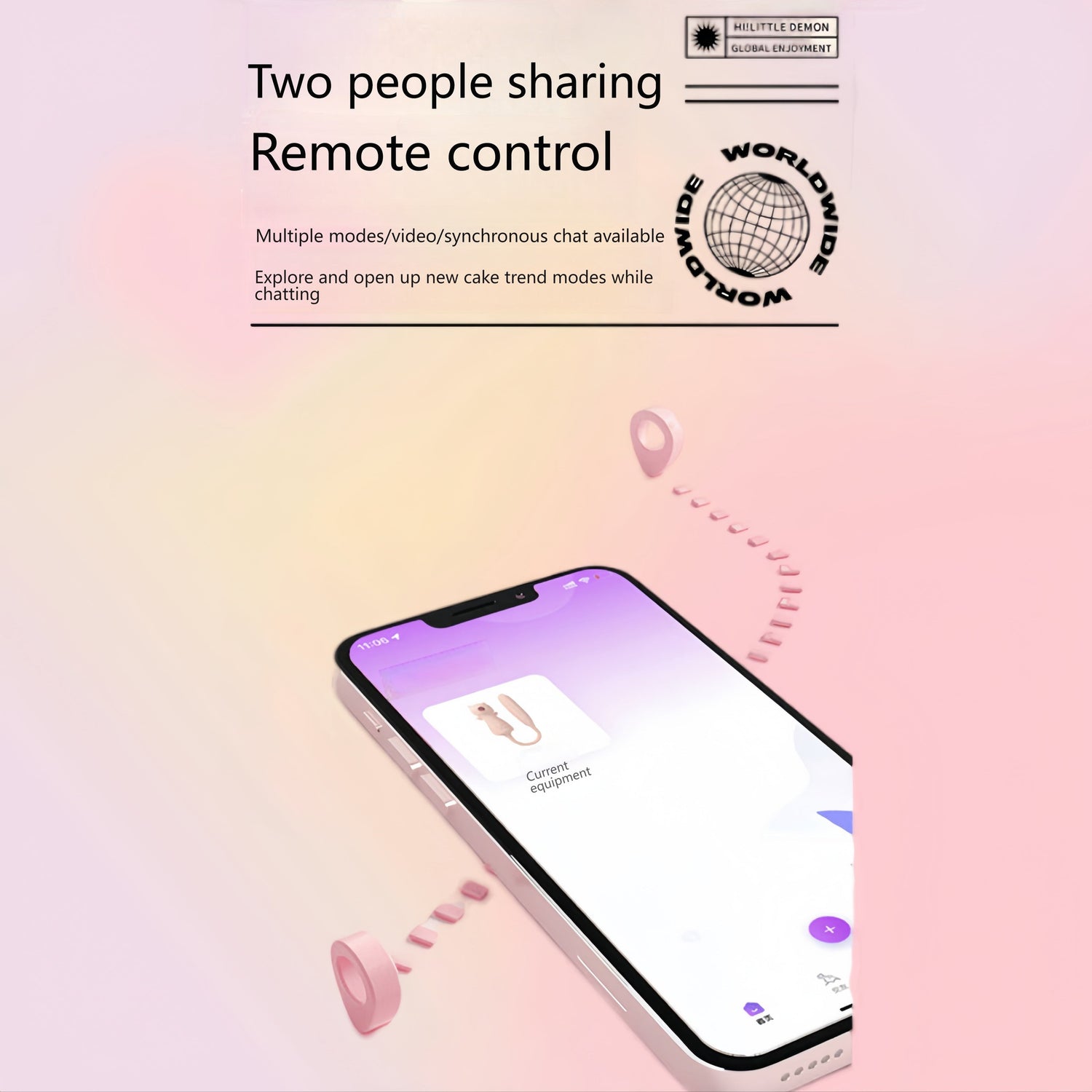Mobile app remote control interface, supporting simultaneous video call control, breaking distance limitations.