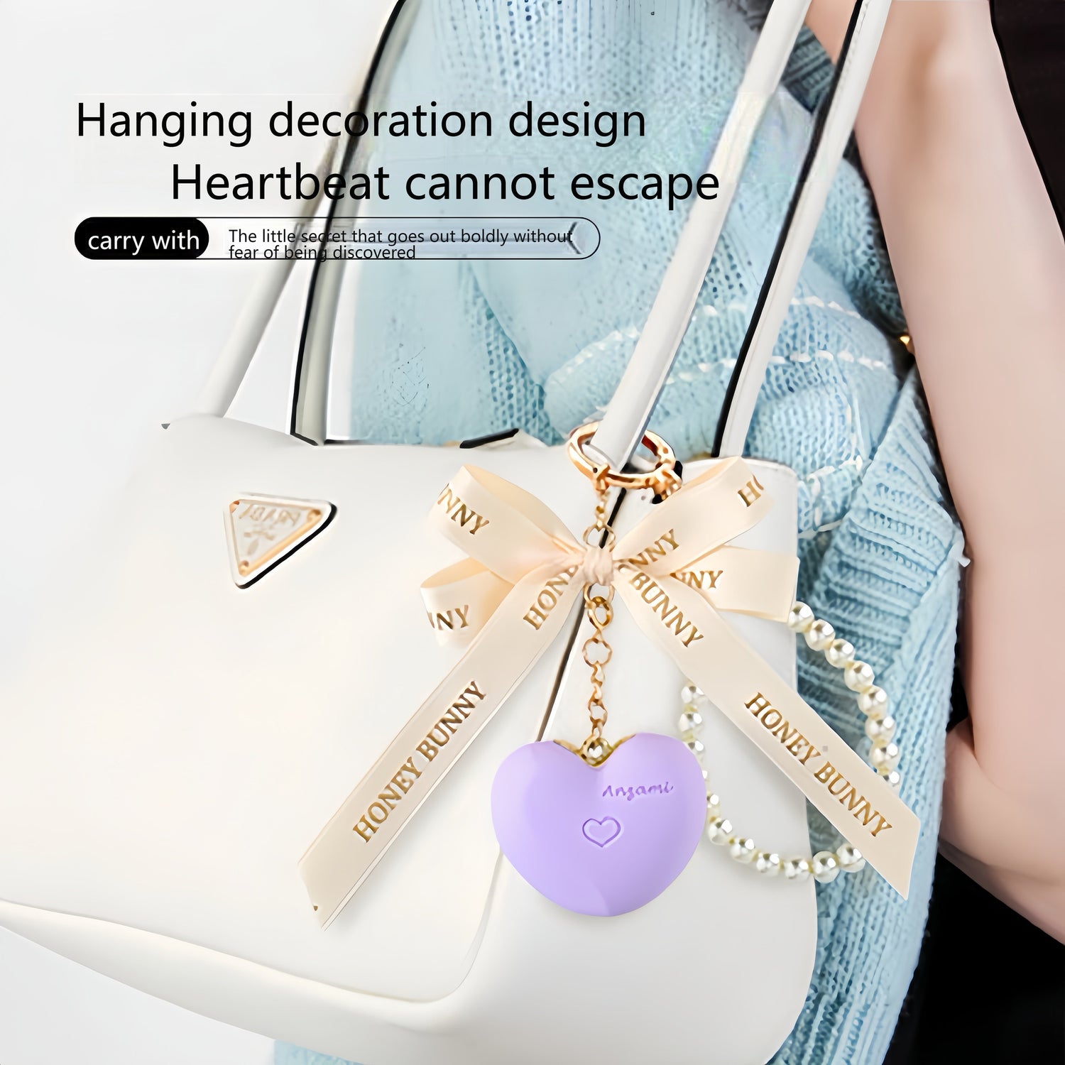 The honeybunny Sweet II Sucker, available in a dreamy purple color, can be displayed as a stylish pendant. It's compact and portable, perfect for everyday wear.