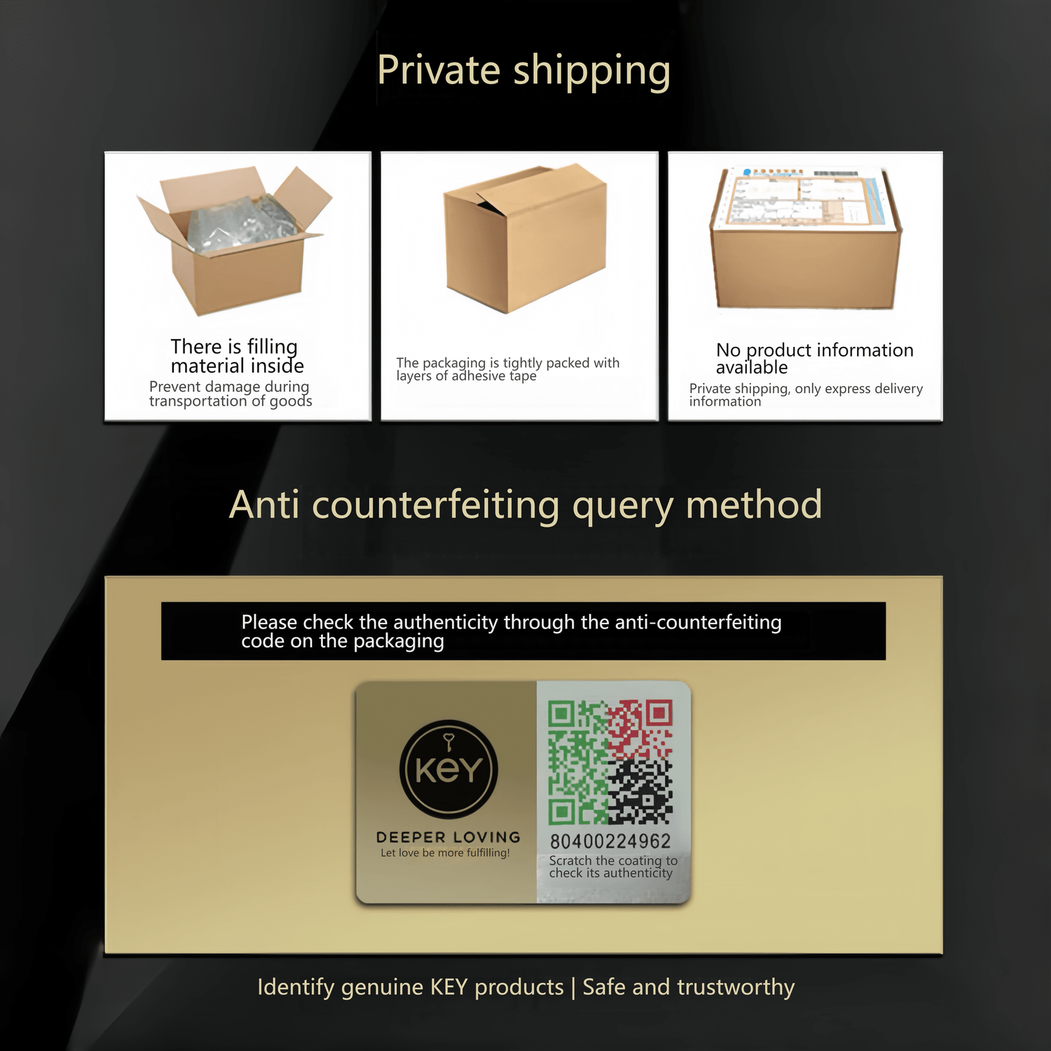 KEYPLEASURE Men's nourishing and repairing essence Private packaging, no sensitive information is exposed