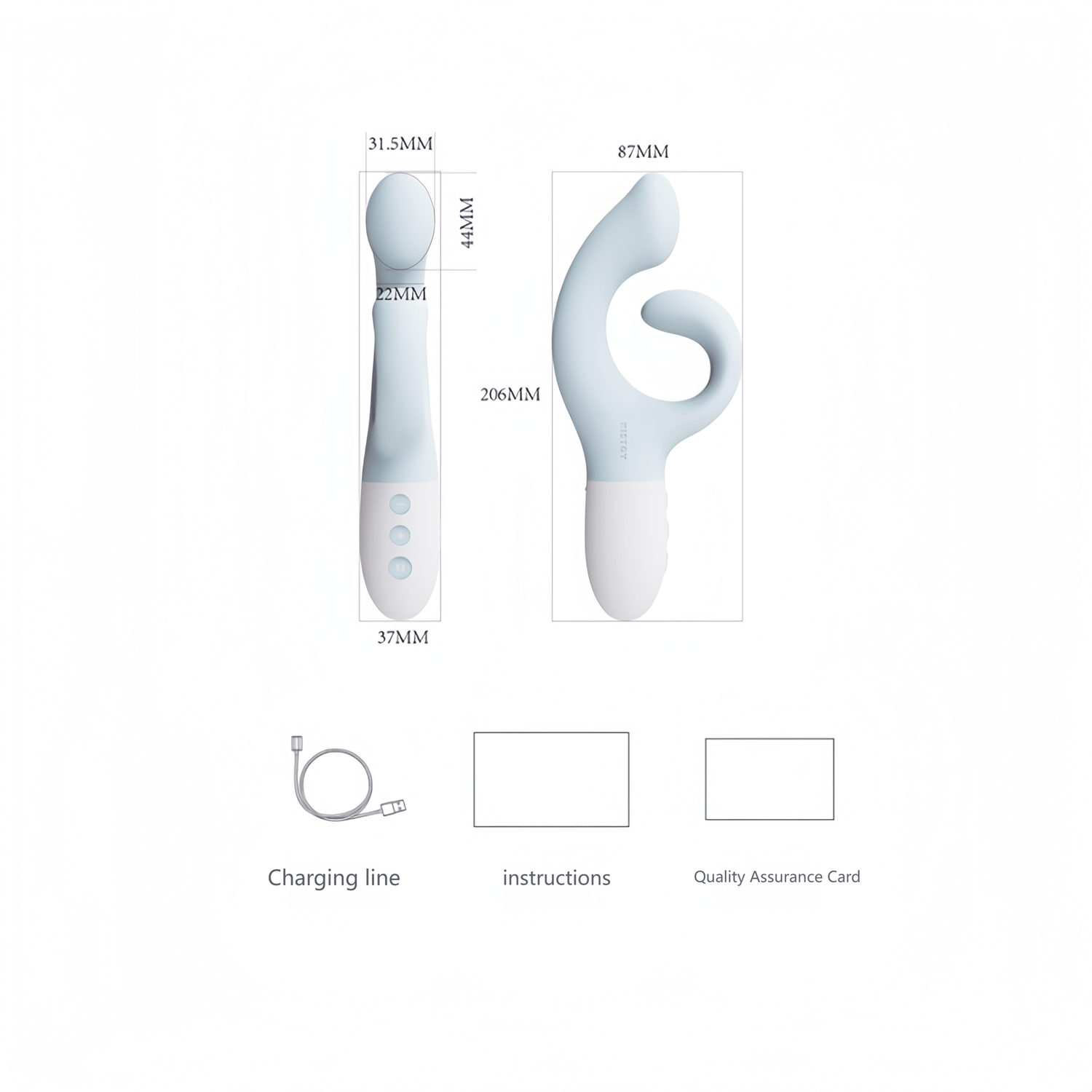 KISSTOY's Big G Vibrator dual-ended internal and external resonant toy - CG dual-point resonance technology: precise G-spot vibration plus powerful C-spot pressure vibration for full-spectrum pleasure.