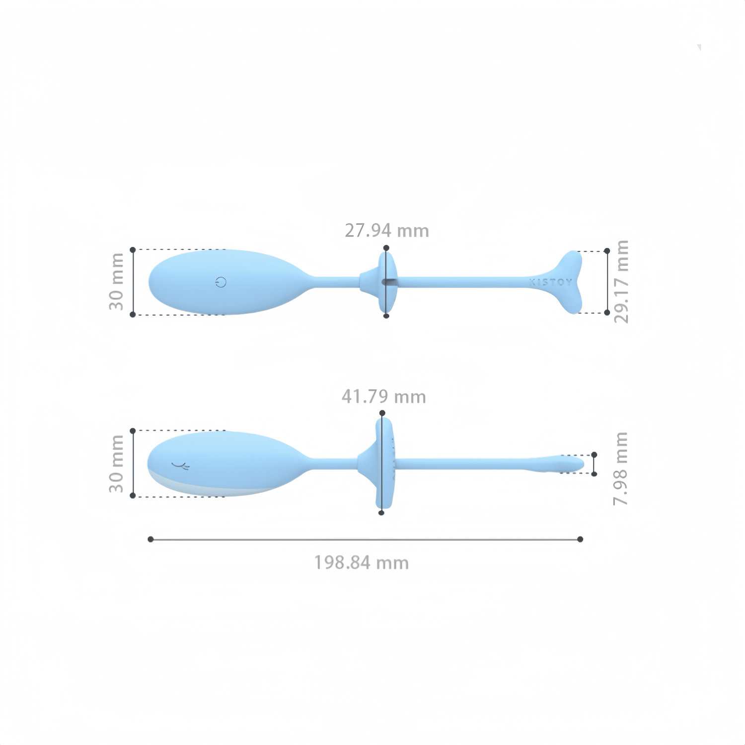 Ergonomic design, approximately 198.84mm in length, contoured to the body
