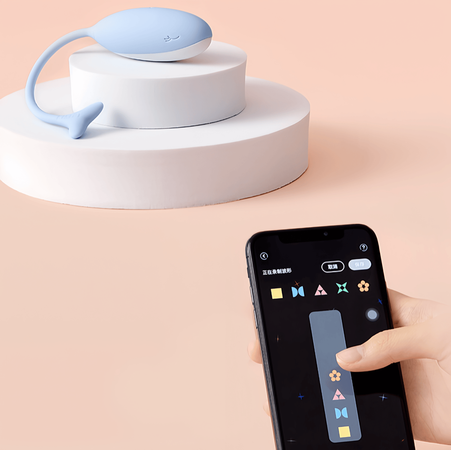 Interactive gaming features: the toy transforms into a game controller, allowing users to control mobile games like "Eat Beans" and "Stack Tofu" with motion sensing.