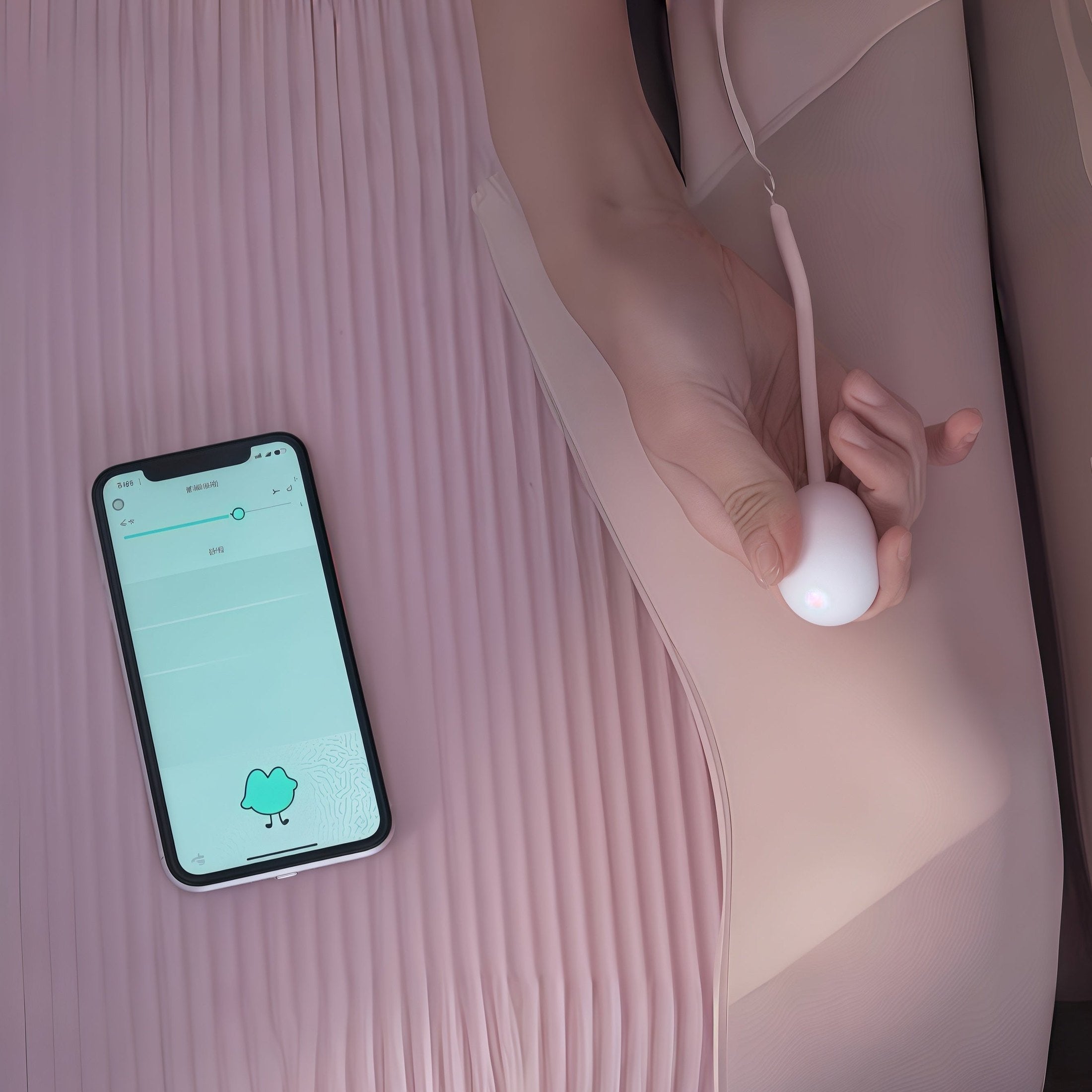 Demonstrates dual-use: pelvic floor muscle training tool and sex vibrator.