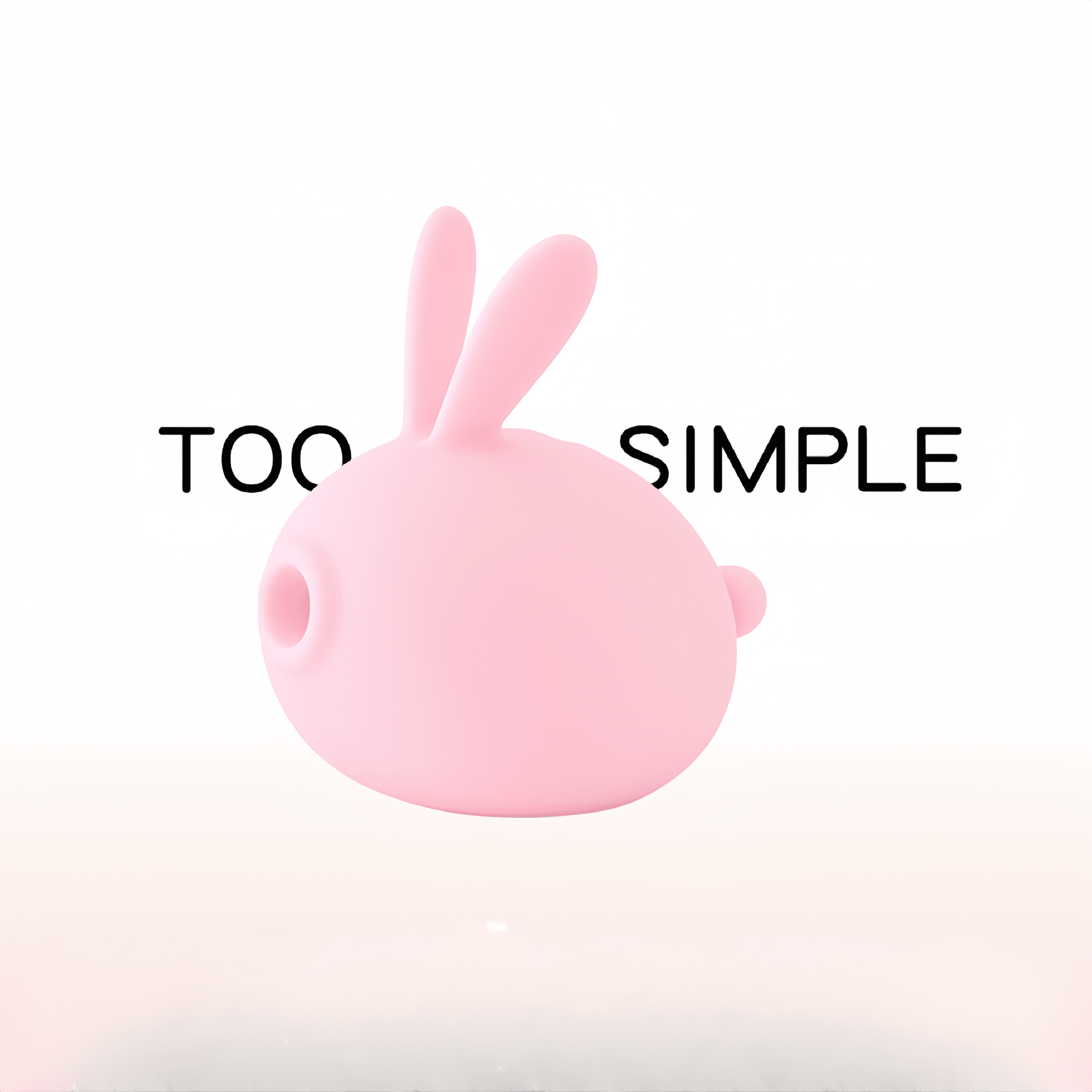 Kisstoy Too Simple Vibrator (TOO SIMPLE) showcased. It features a pink/white gradient color scheme, weighs 102g, and measures a compact 8.4 x 5.7 x 8.2cm, easily grippable.