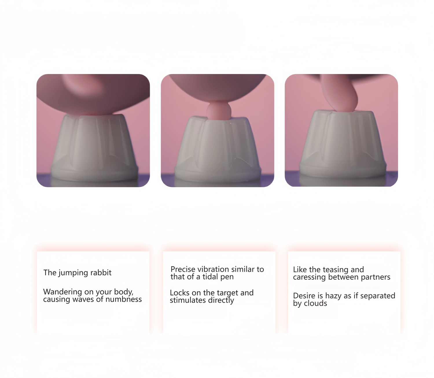 Multi-point vibration demonstration, 10 vibration modes, rabbit ears, tail, and body parts for flirting