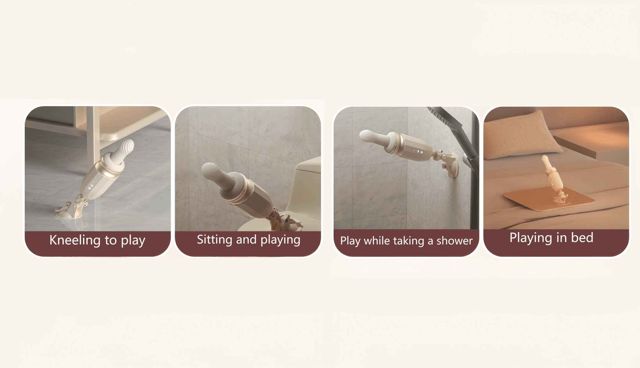Unlock multiple play positions, including kneeling, sitting, and bathtub positions, allowing you to free your hands.