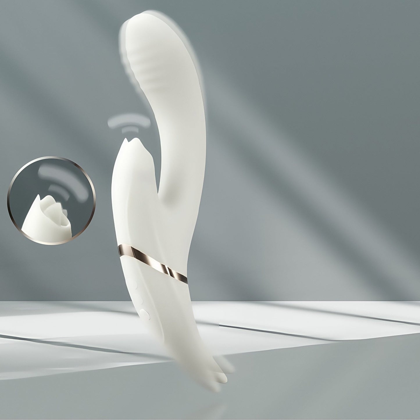Close-up of Bella's simulated tongue licking technology. Seven frequencies simulate real tongue licking, precisely stimulating sensitive spots.