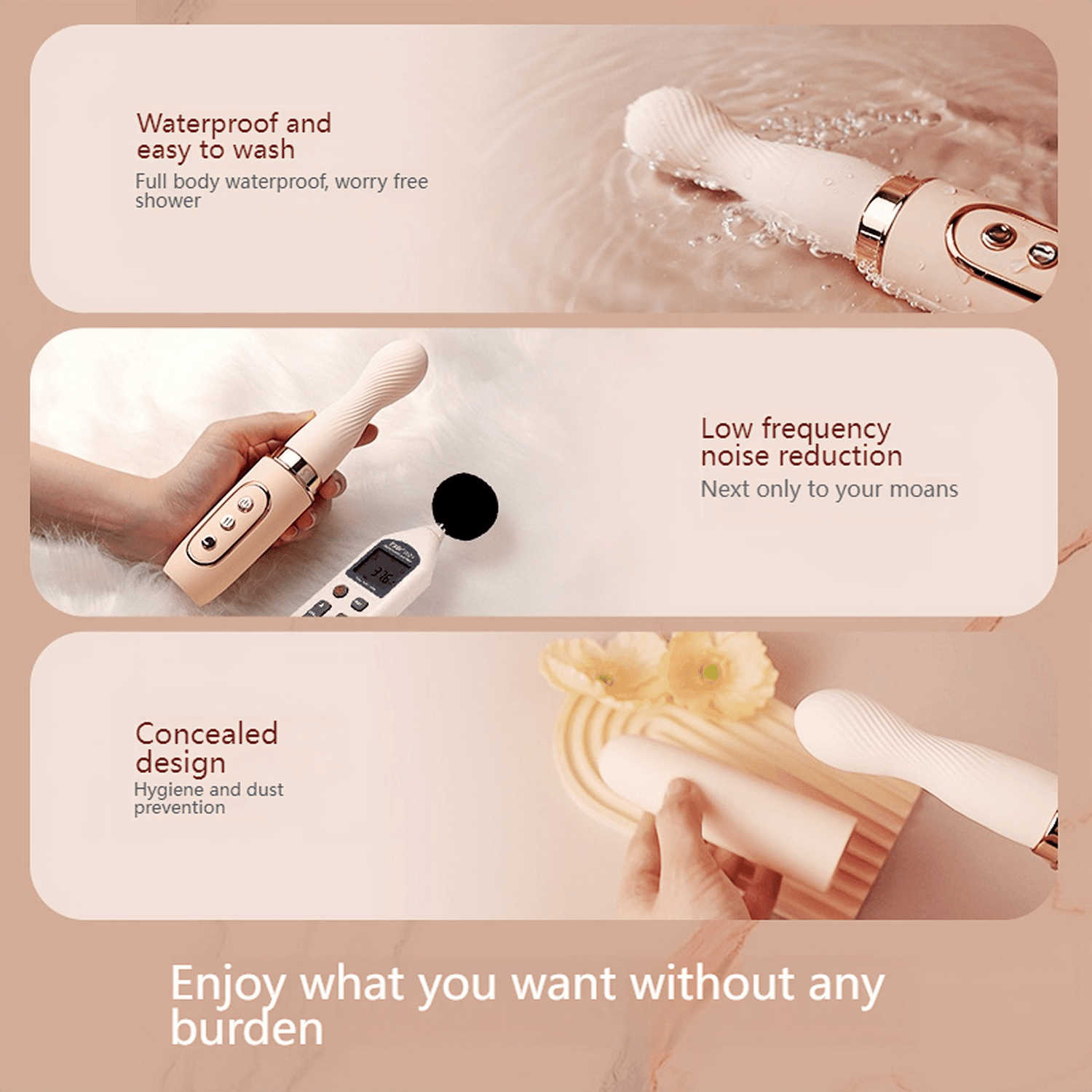 ≤55dB silent operation, ensuring privacy.