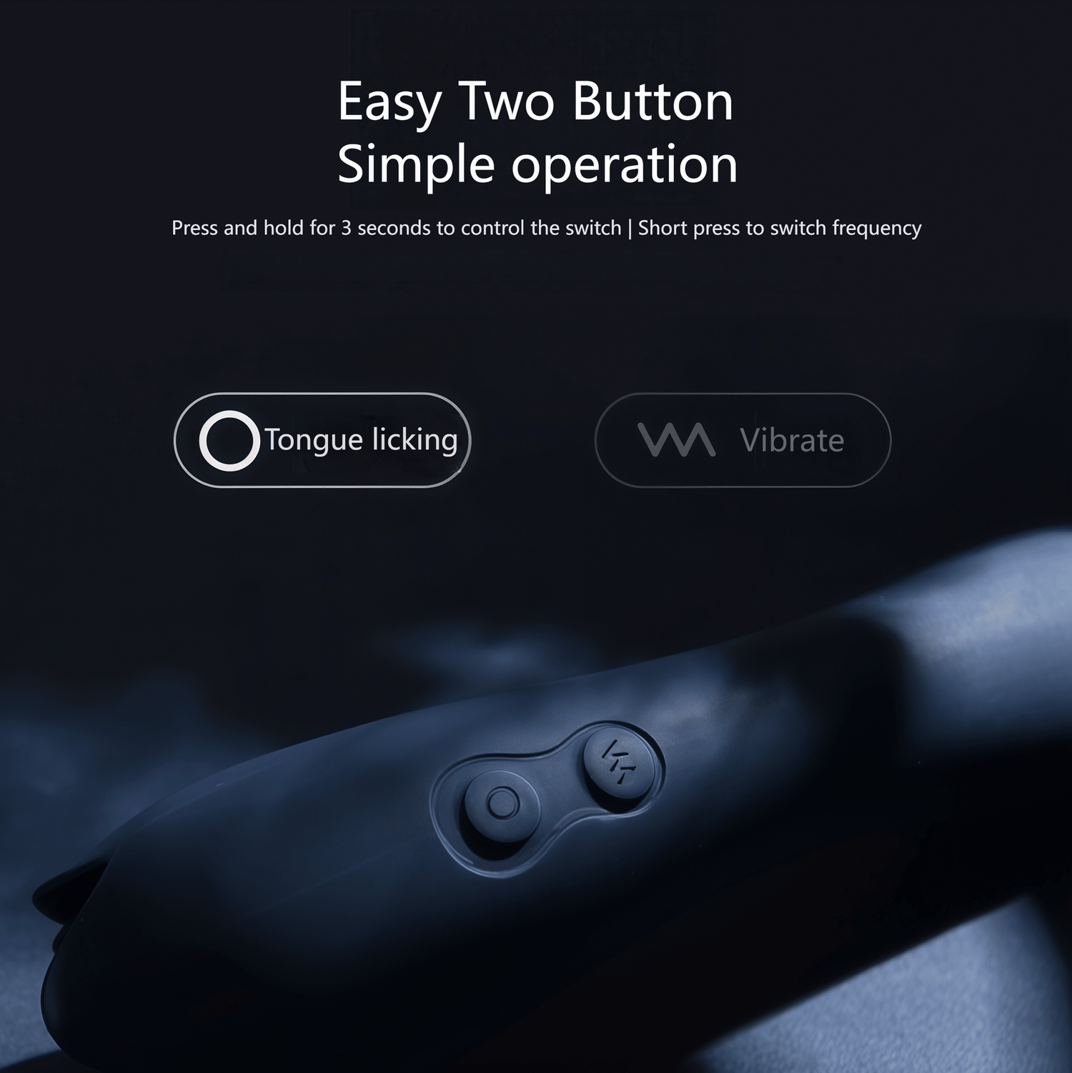 Two-button intelligent operation interface: long-press on/off to cut frequency, providing easy-to-use control at a glance