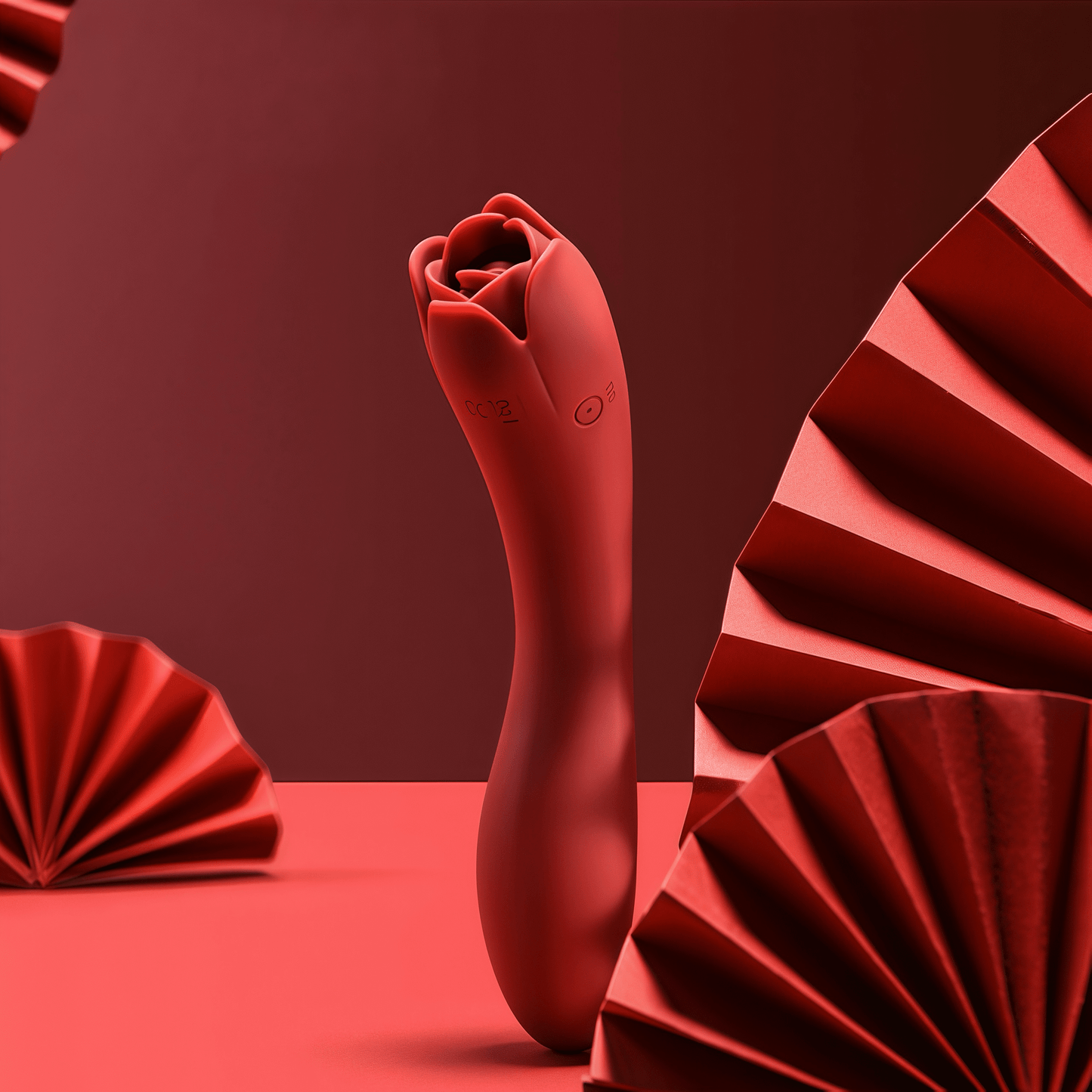 Rose Red version, 197mm sleek body, food-grade silicone material