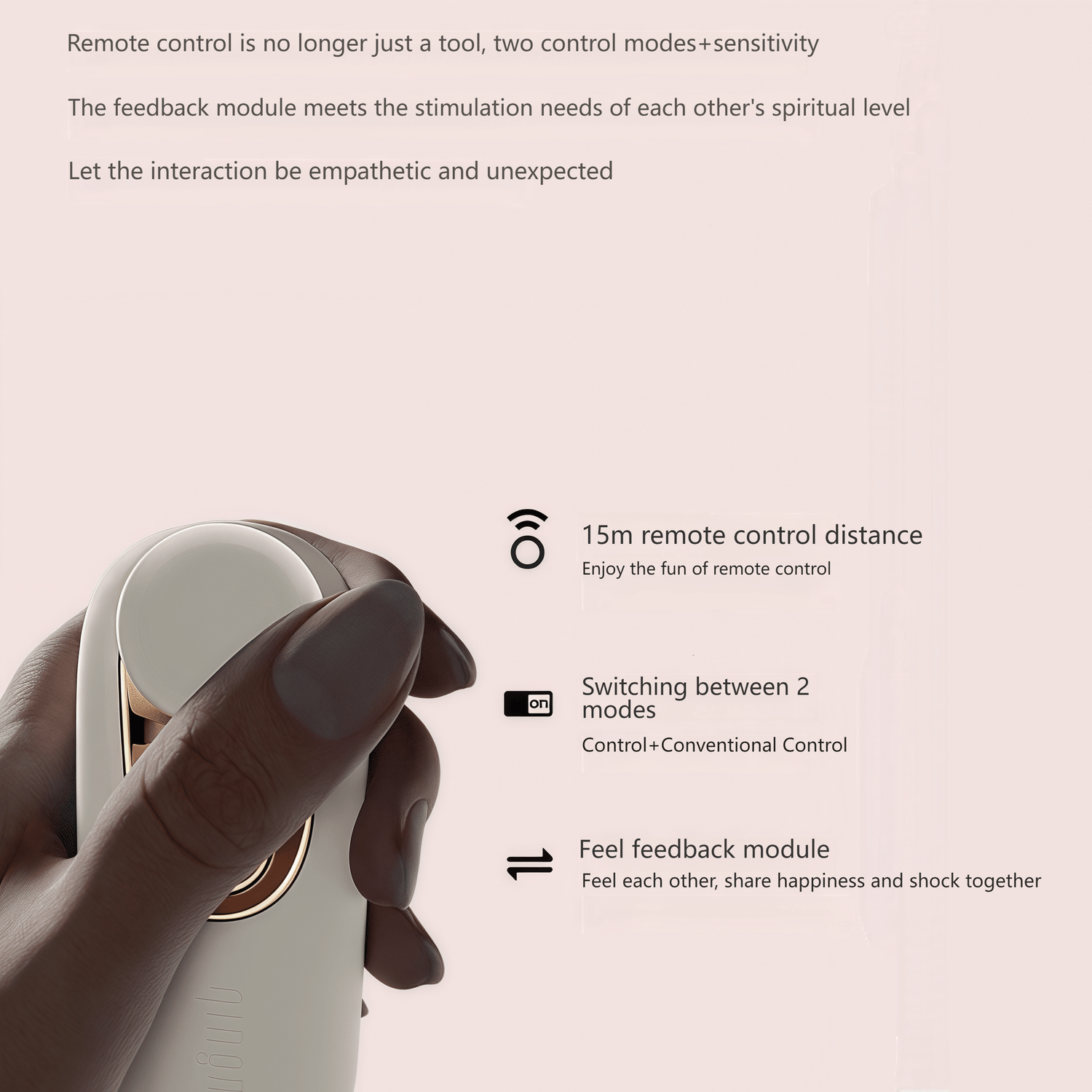 The Qingnan No6 remote-controlled massager offers real-time response within 15 meters and supports force feedback resonance.