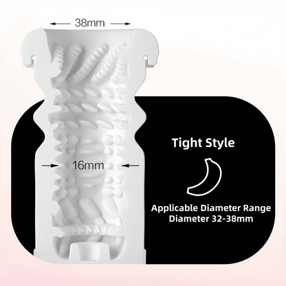 Three interchangeable soft-sleeve designs: basic, firm, and comfortable, to accommodate different size preferences and meet personalized needs.