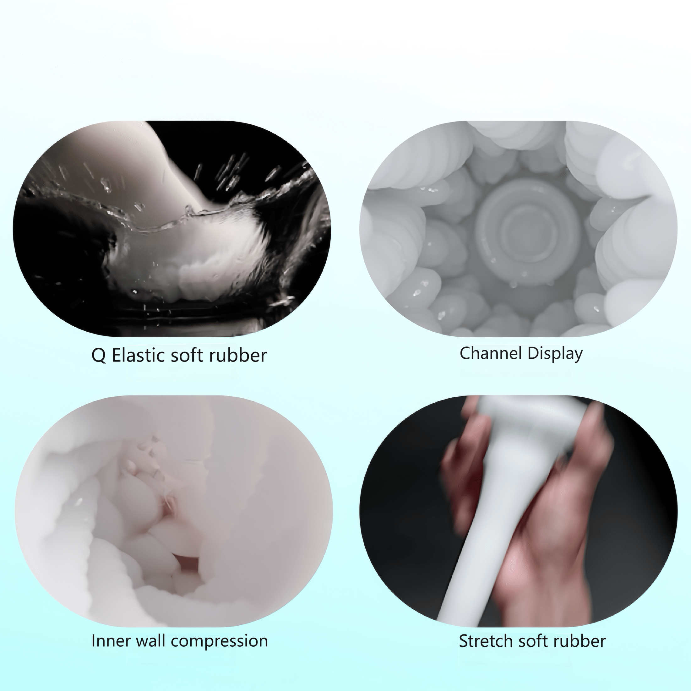 Feeling bouncy and soft rubber material, food-grade safe, ensuring peace of mind.