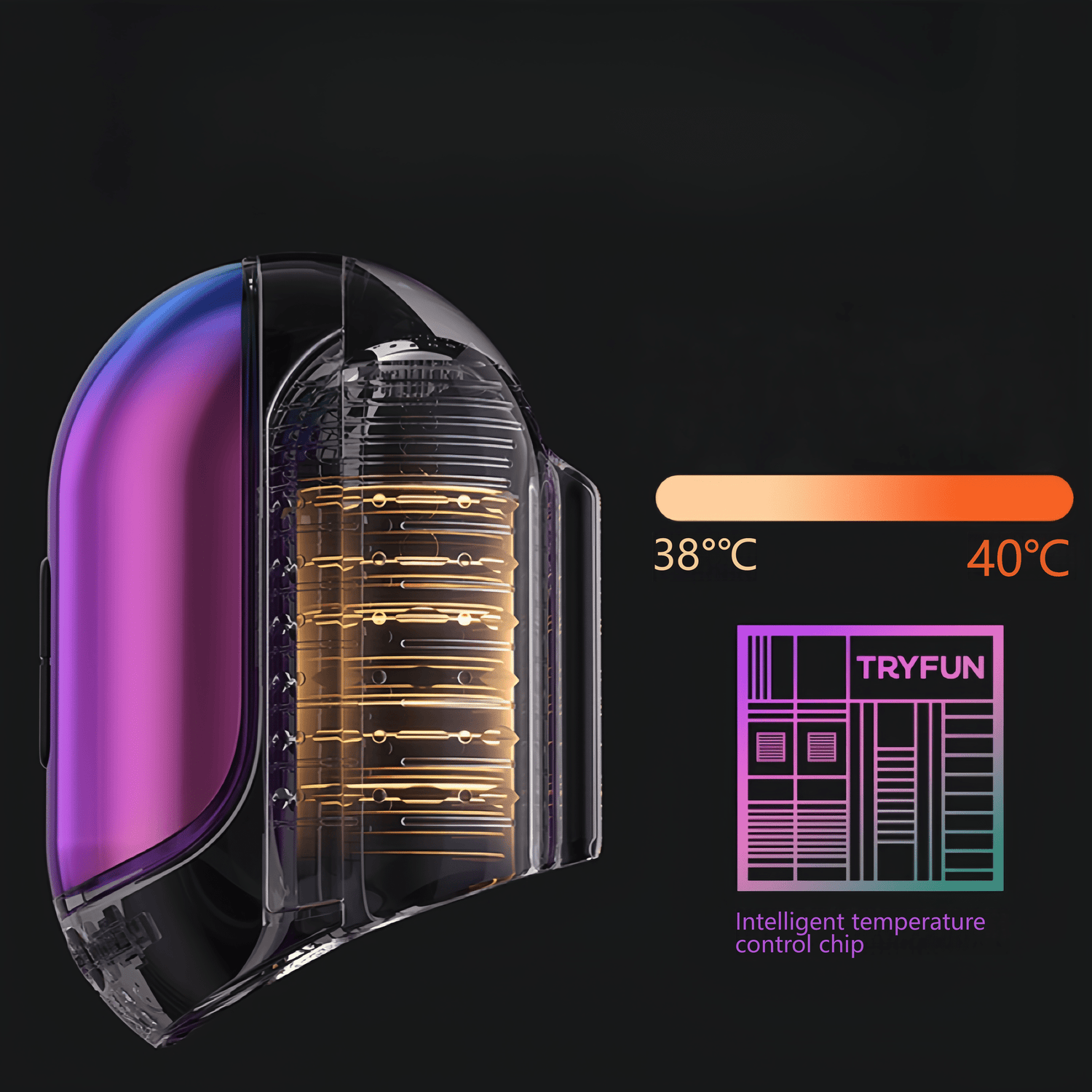 Intelligent constant 40°C heating simulates real touch, providing a realistic combat experience.