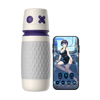 Thousand Faces Smart Sucking Masturbator 2 Pro - Supports remote control via the Yuanli FUN app and WeChat, with real-time synchronized suction and vibration modes, allowing long-distance couples to interact remotely.