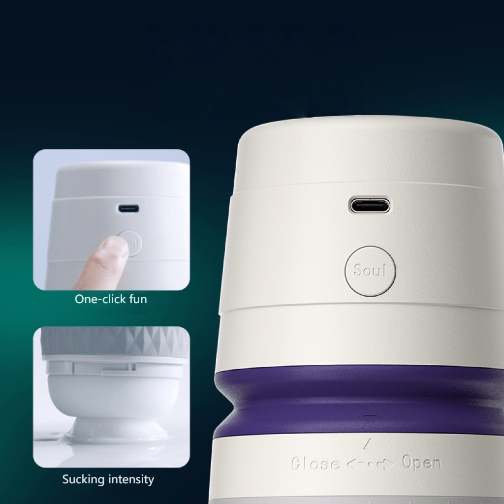 One-touch pleasure mode - Press and hold to activate the most intense suction and vibration combination for rapid pleasure.