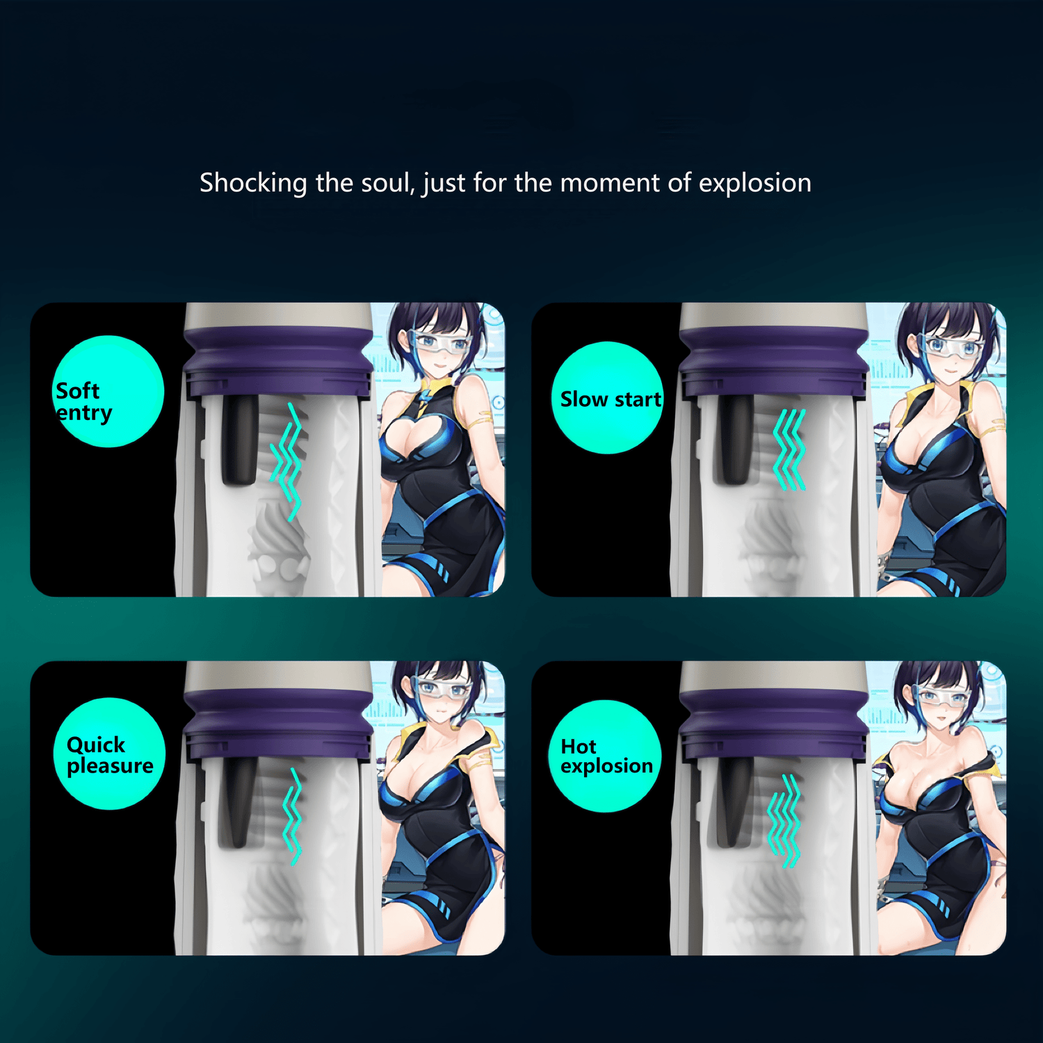 Four vibration modes - from passionate to captivating, catering to users of varying sensitivity levels.
