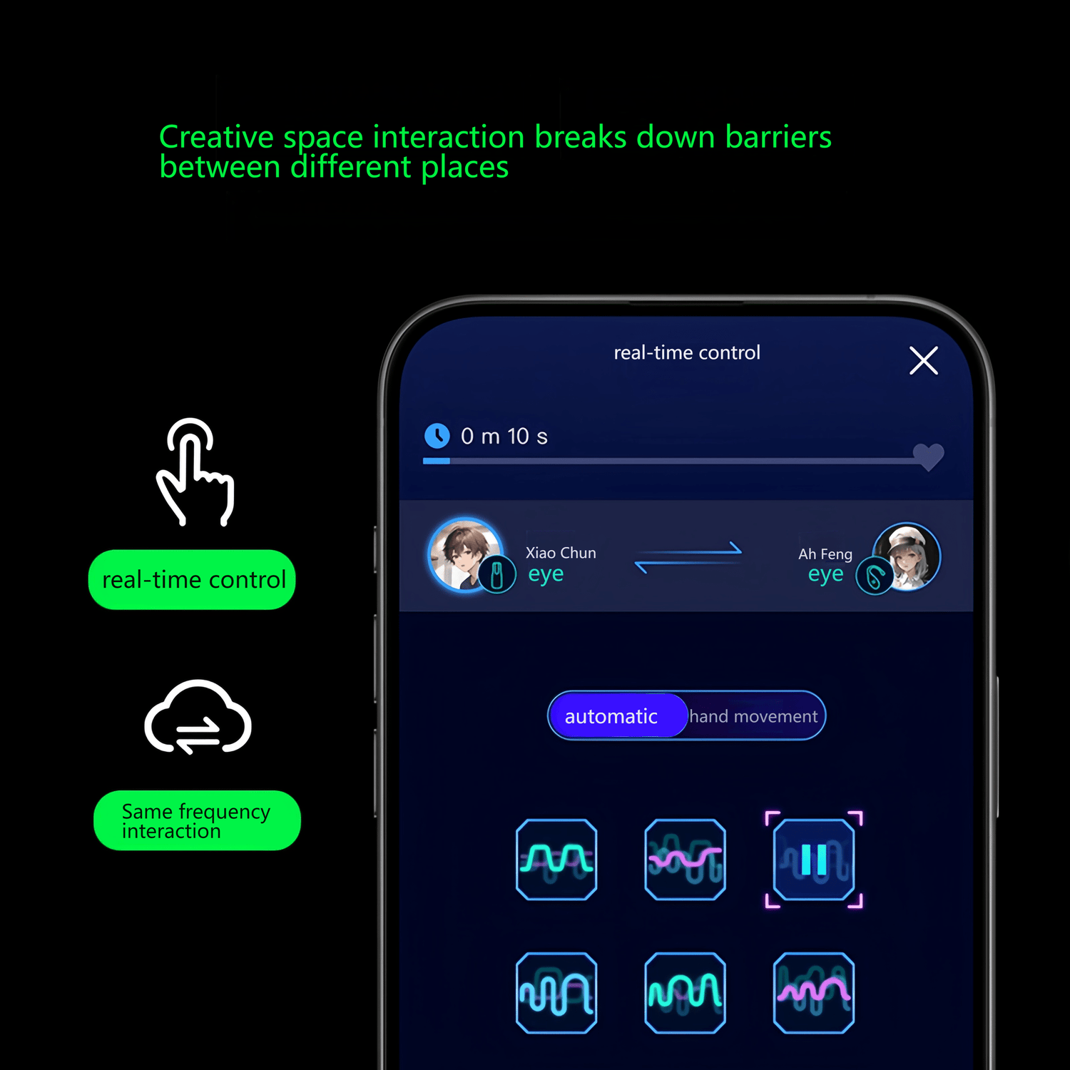
Interact with couples and enjoyintimate play with app remote control.
