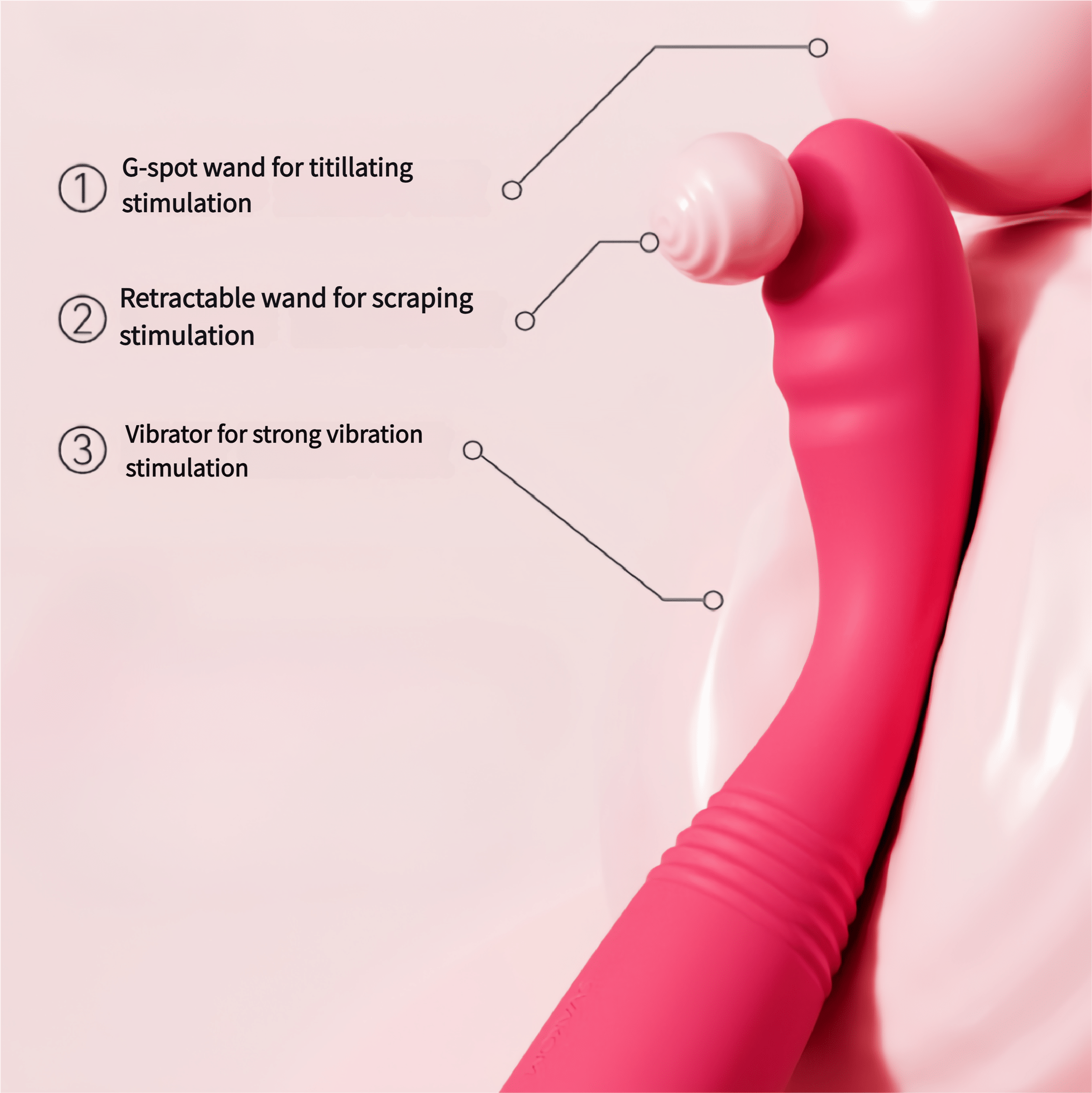 Single/dual mode switchable operation, supporting vibration alone, telescoping alone, or simultaneous activation of both functions to suit different preferences.
