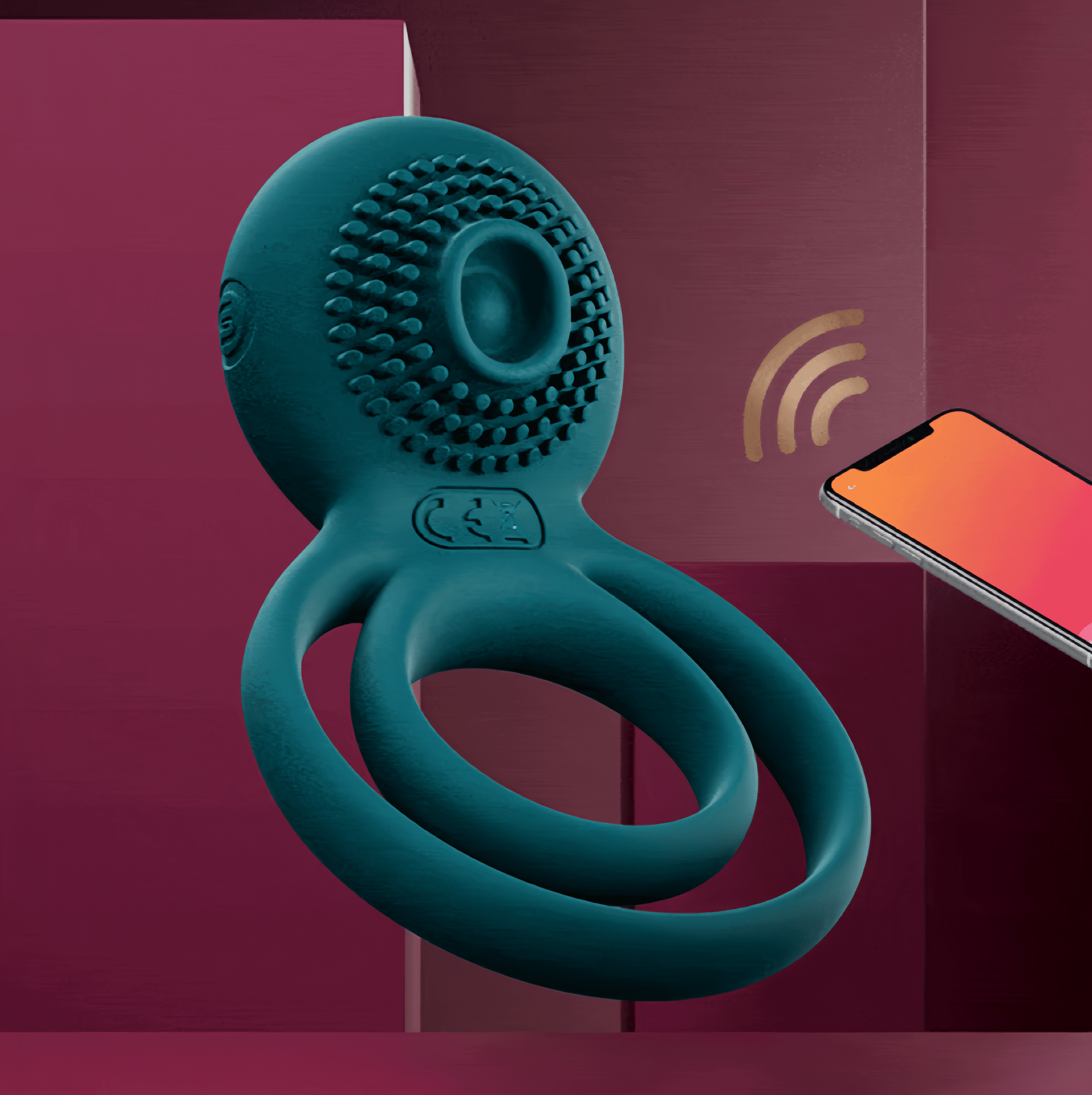 Screenshot of the mobile Bluetooth app control interface, demonstrating the intelligent connectivity feature, which allows for remote, real-time adjustment of five intensities and five modes.
