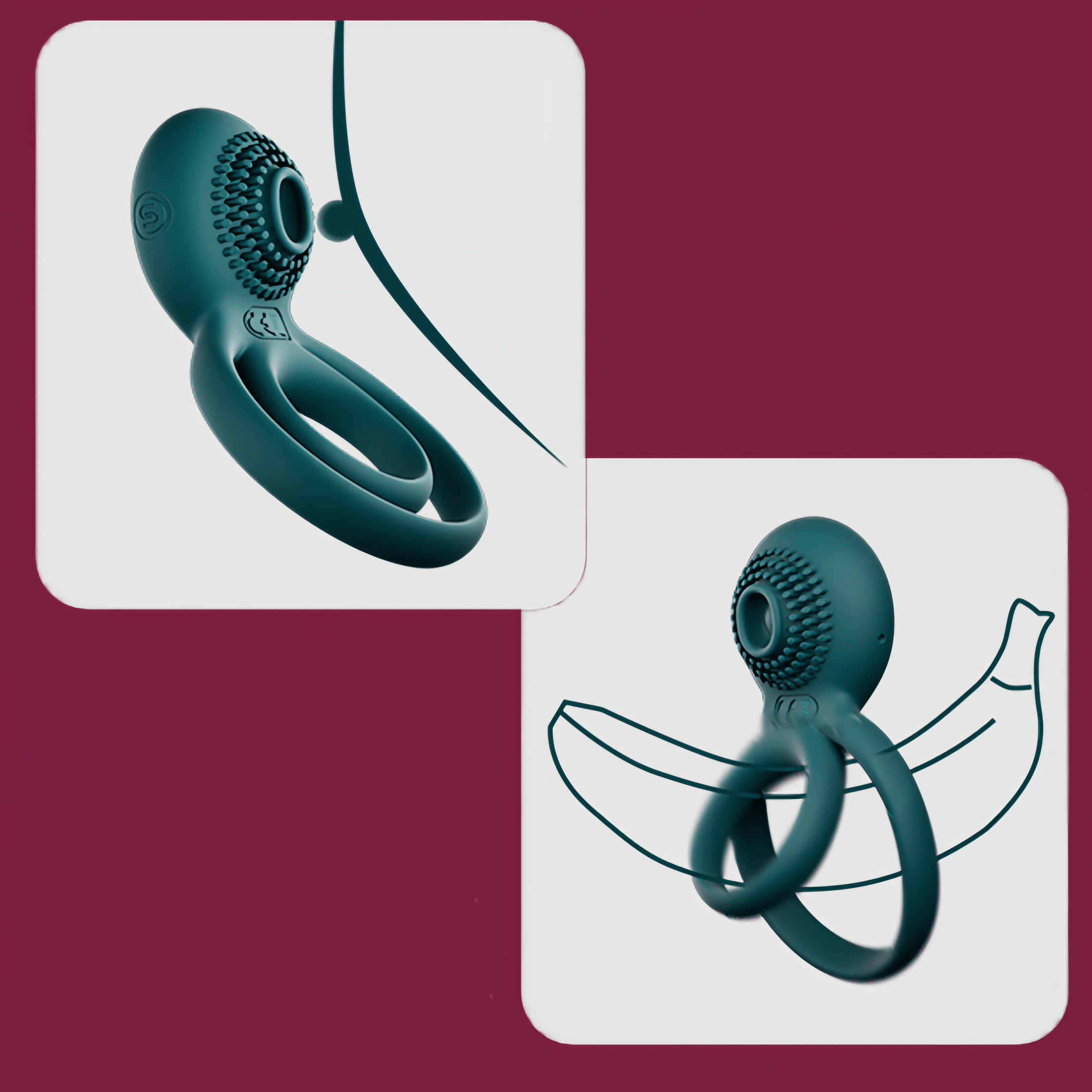 Conceptual image of a couple's intimate interaction, demonstrating how the product delivers a pleasurable and stimulating experience for both partners.