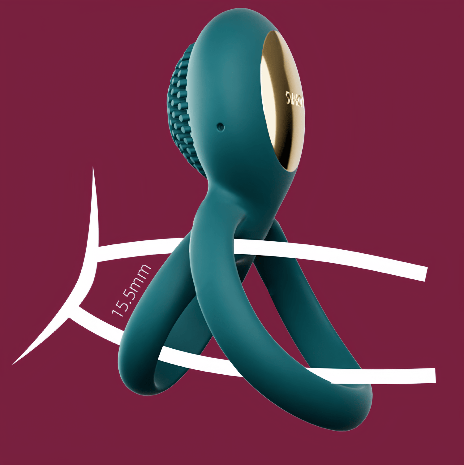 The product wearing diagram clearly demonstrates the correct wearing method and fit, highlighting its ergonomic design.