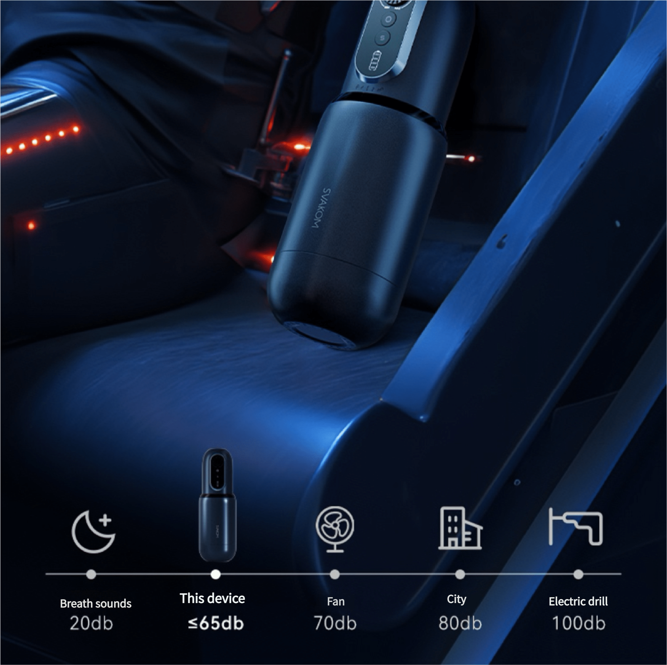 Third-generation tungsten steel brushless motor: ≤65dB (below ambient noise level), ensuring discreet use.