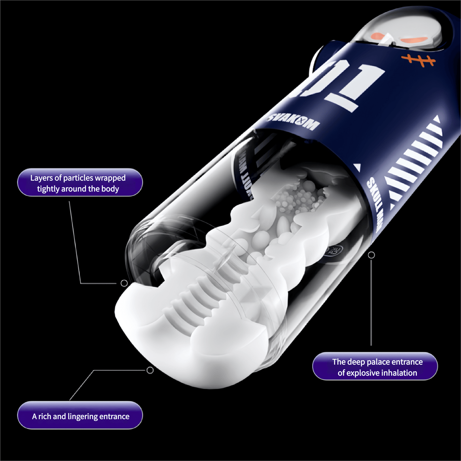 Diagram showing the 95% concentration of pleasure in the male anterior region, demonstrating the precise stimulation of the 3D channel