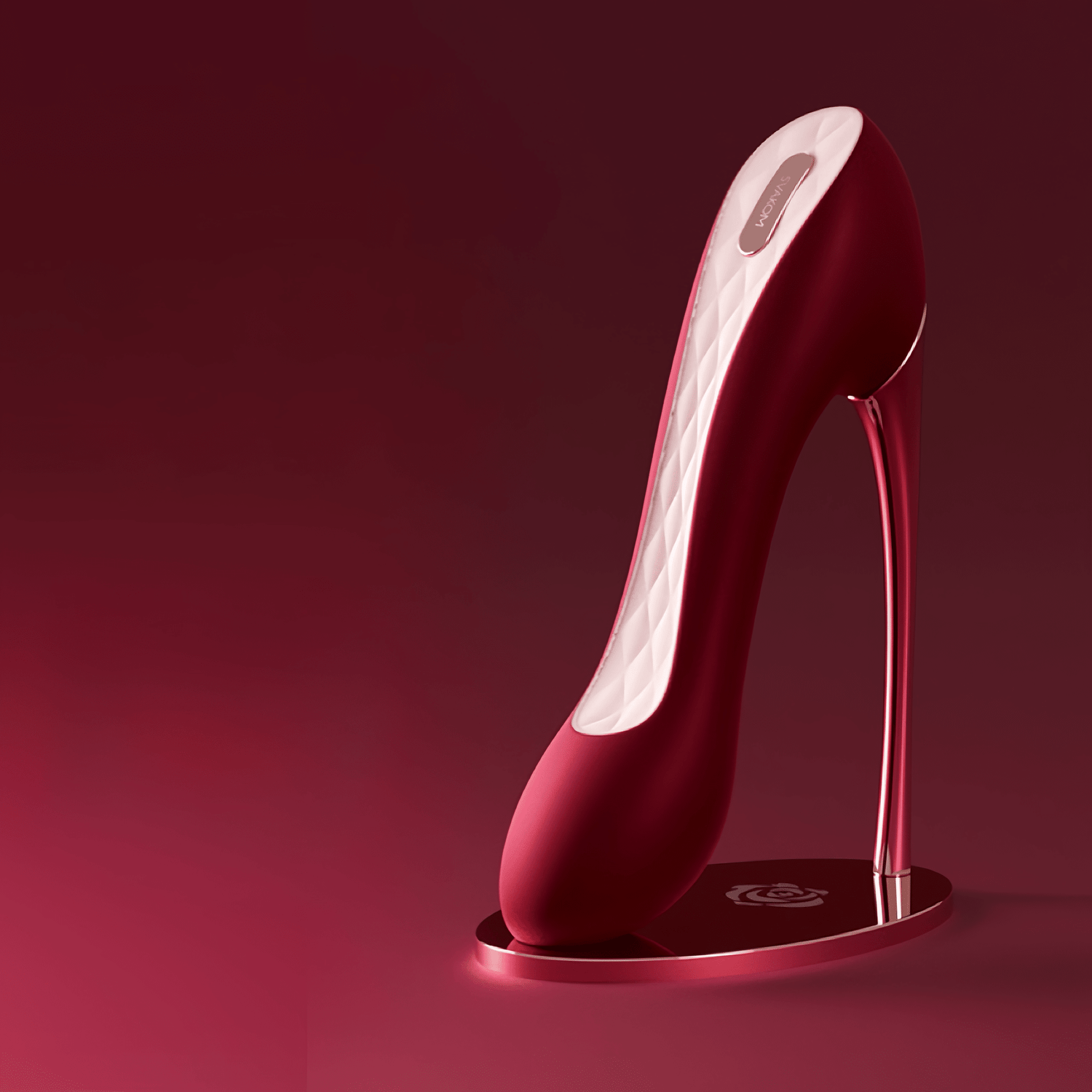 Artistic close-up: The curves and details of the high heel shape showcase the design aesthetic