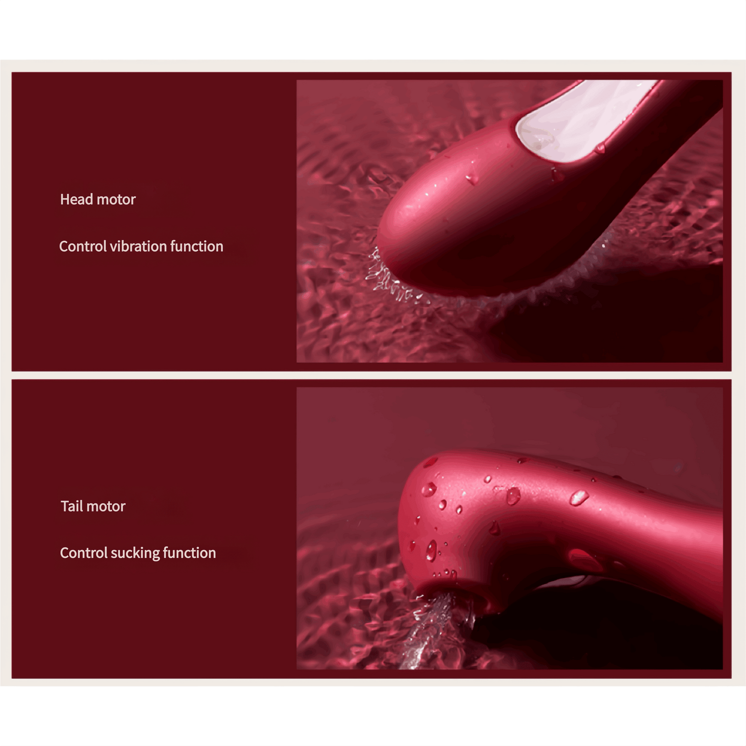 Dual-engine independent control system: The head vibrator motor and the tail suction motor operate independently, offering 5 suction and 5 vibration modes.