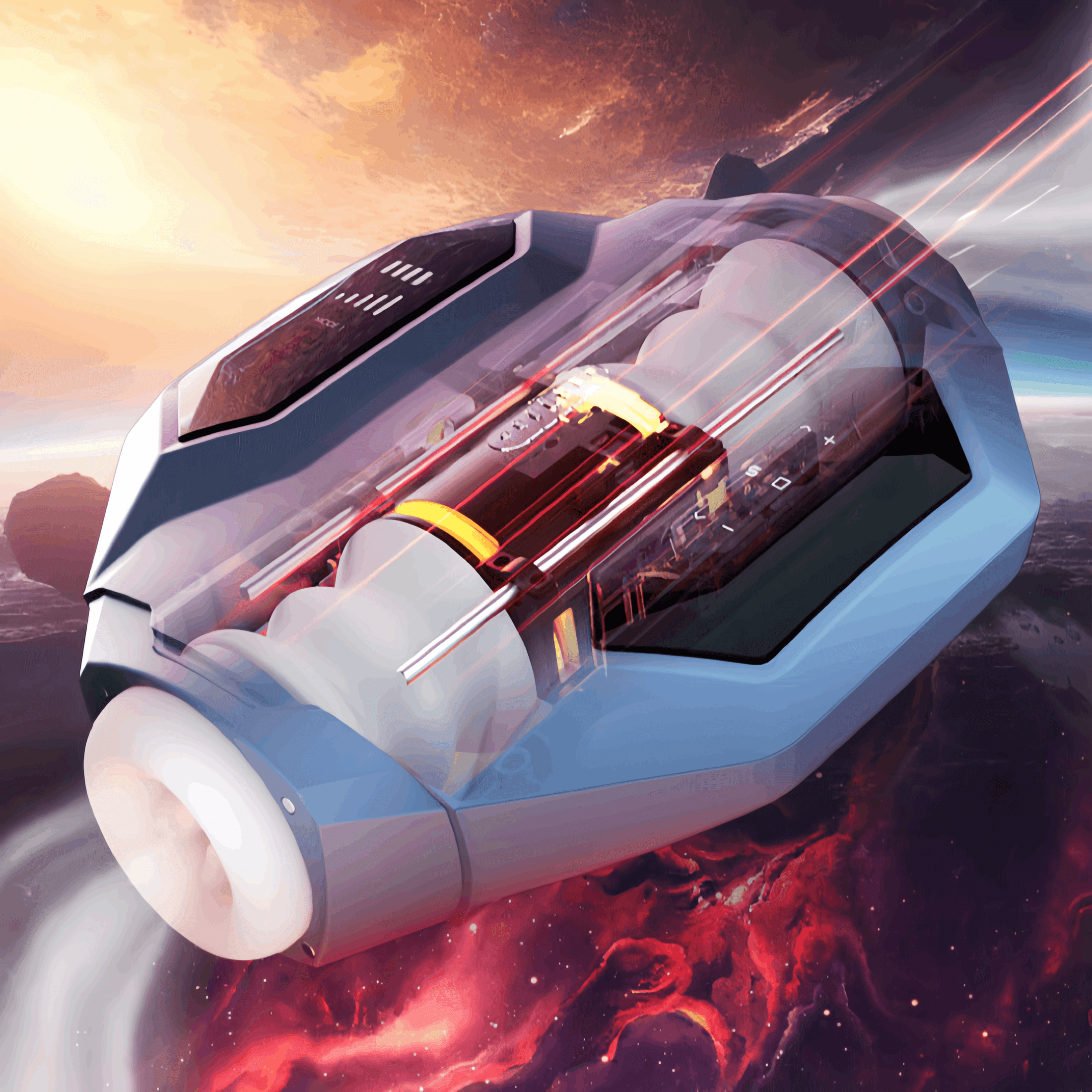 The product is displayed in the hand. The ergonomic design provides a comfortable grip and stable operation