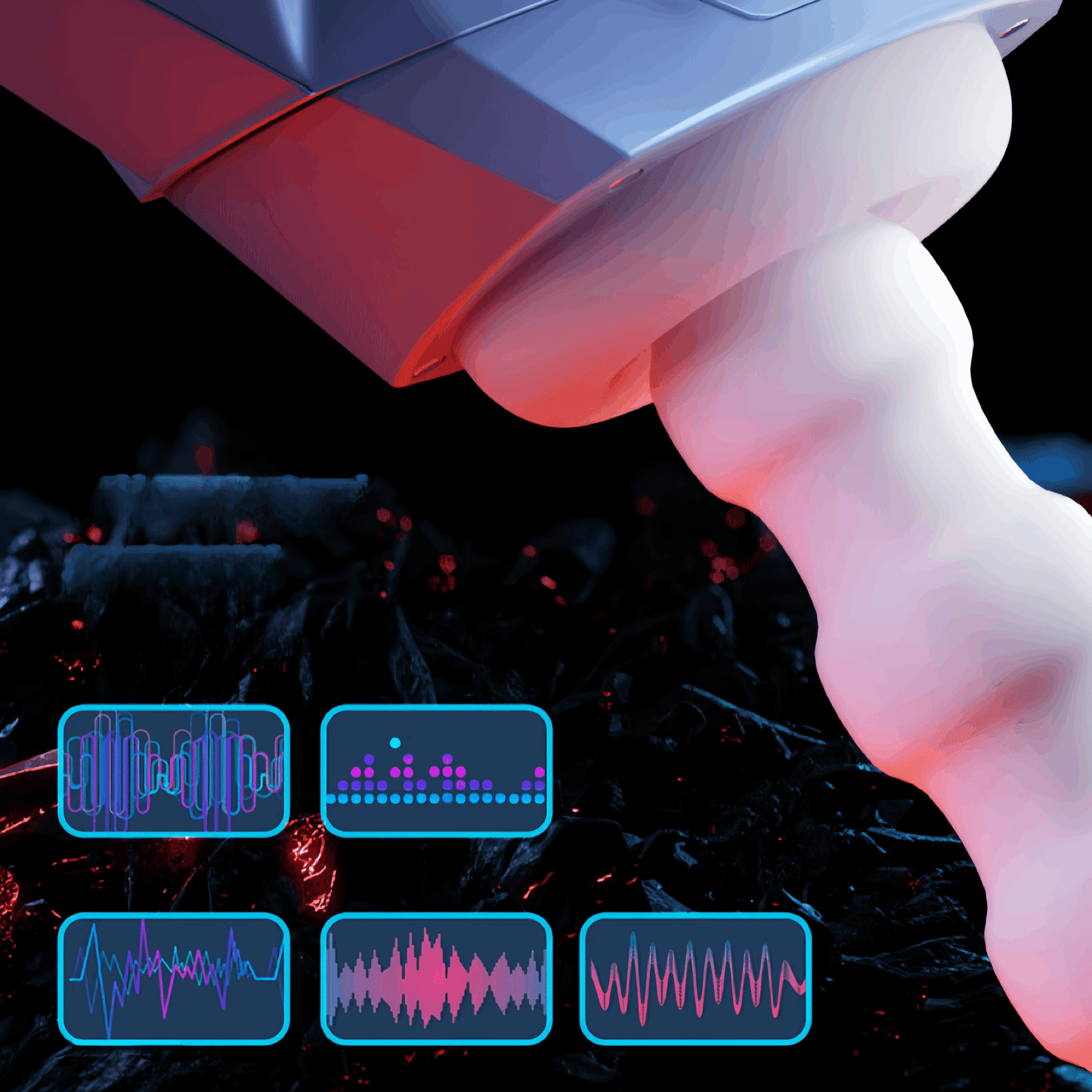 Infographic of 5 speed and 5 intensity modes, detailing the experience of different rhythms.
