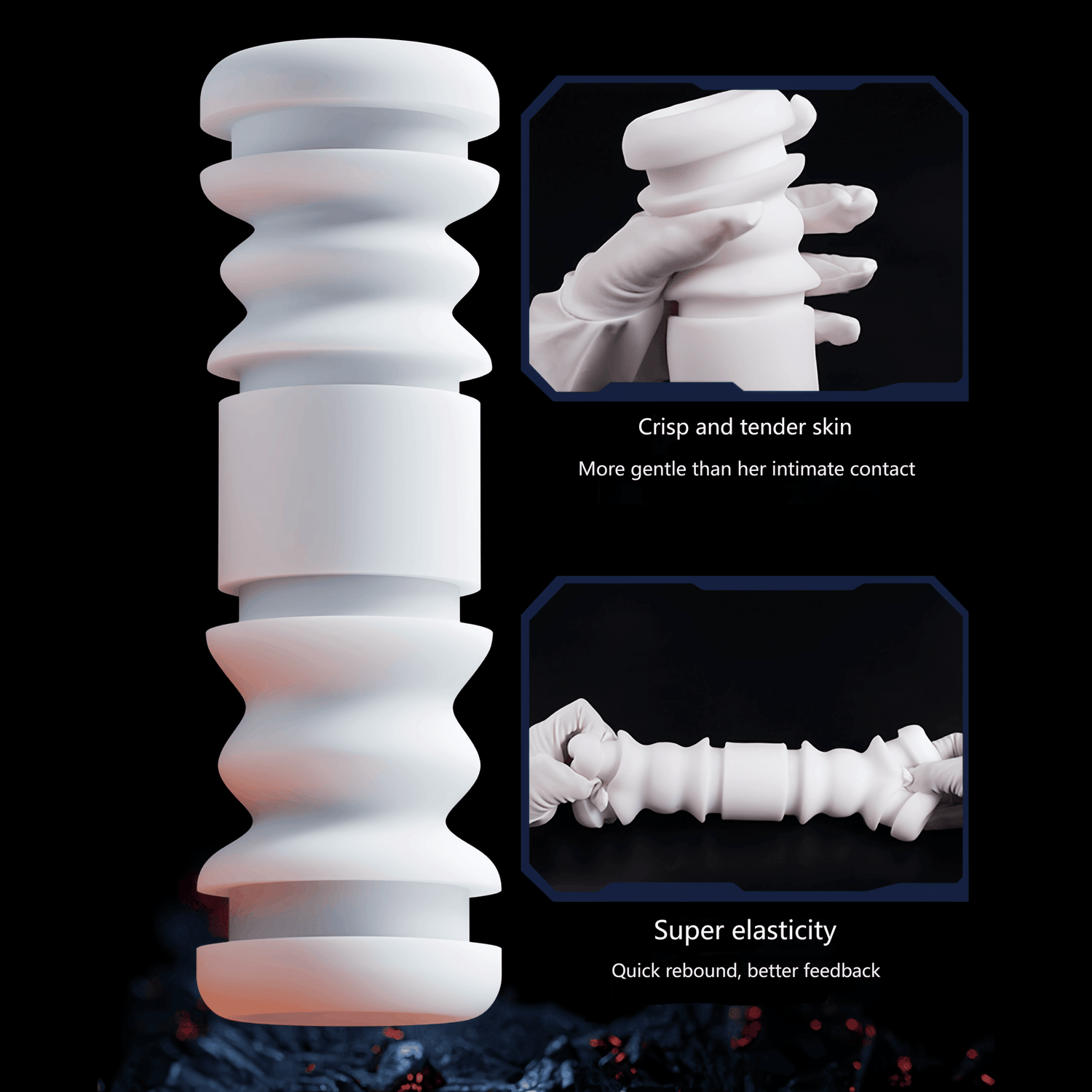 The Comet Flesh Bomb is made of TPE material, providing a soft, supple, and skin-friendly feel