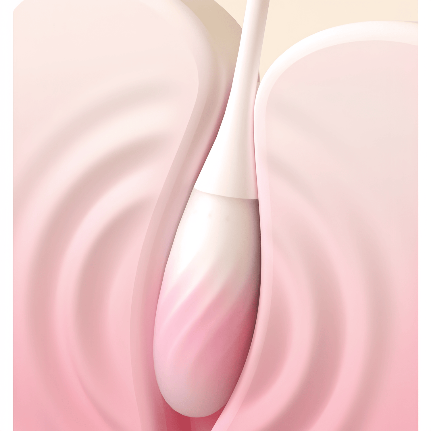A close-up of the slender 28mm diameter (about the thickness of two fingers), allowing for easy insertion without bulking, specifically tailored to the female anatomy.