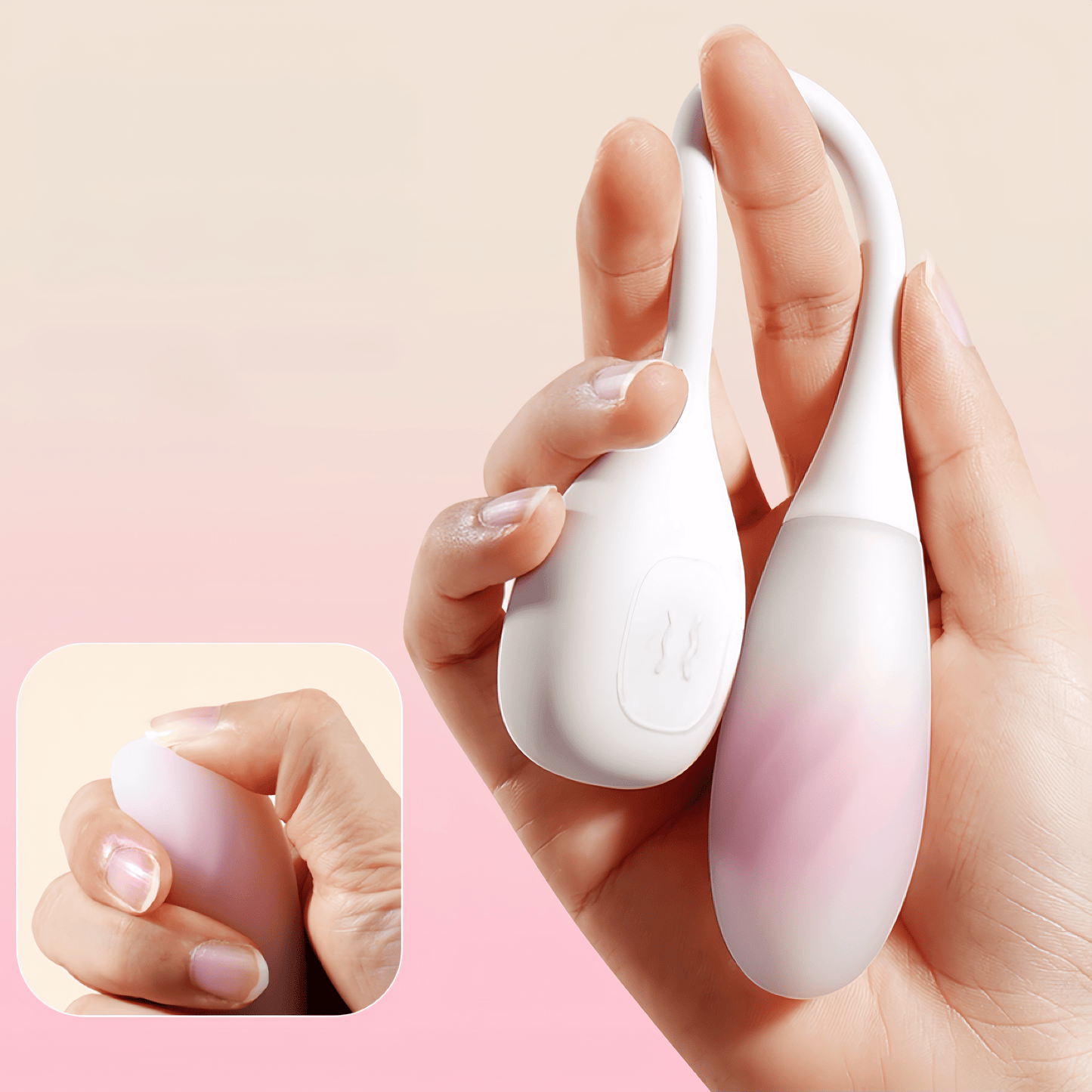 A close-up of the soft, skin-friendly silicone texture. The translucent outer layer provides a refreshingly comfortable wearing experience.