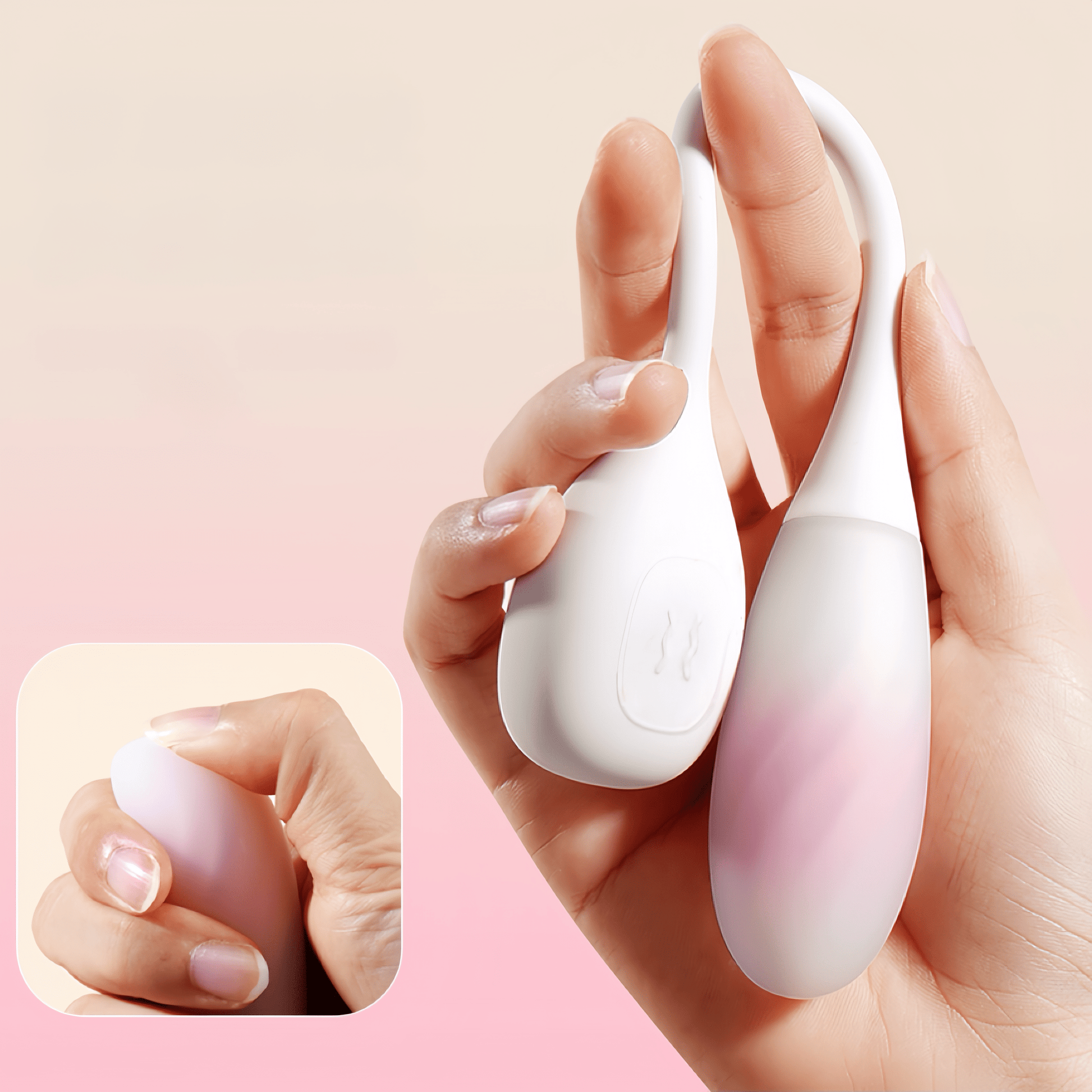 A close-up of the soft, skin-friendly silicone texture. The translucent outer layer provides a refreshingly comfortable wearing experience.