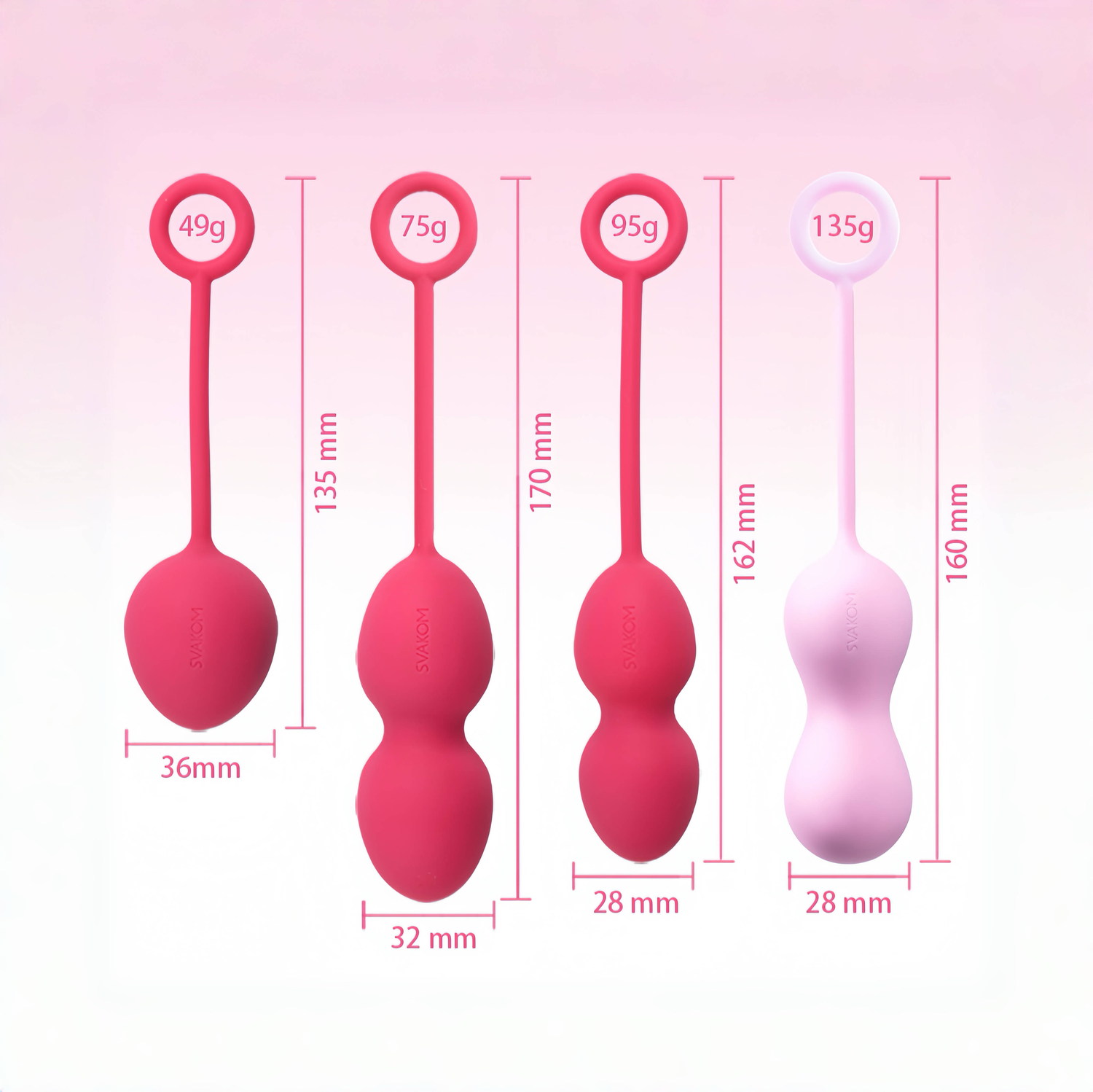 The four-stage complete set showcases: includes a full range of weights, from a 49g single ball to a 135g upgraded ball, to meet different training needs.