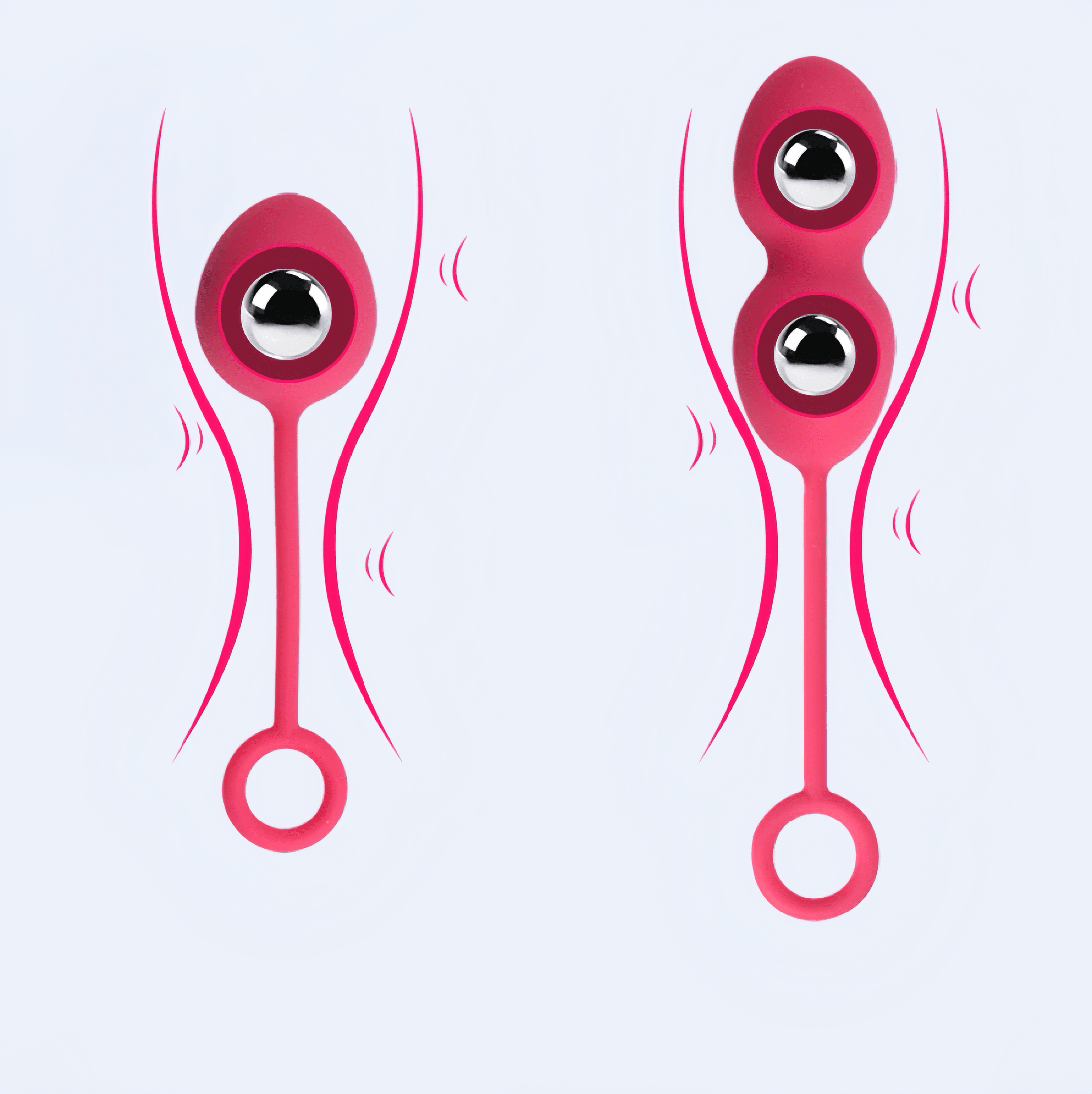Demonstration of the principle of Kegel exercises Combined with gravity to strengthen pelvic floor muscles.